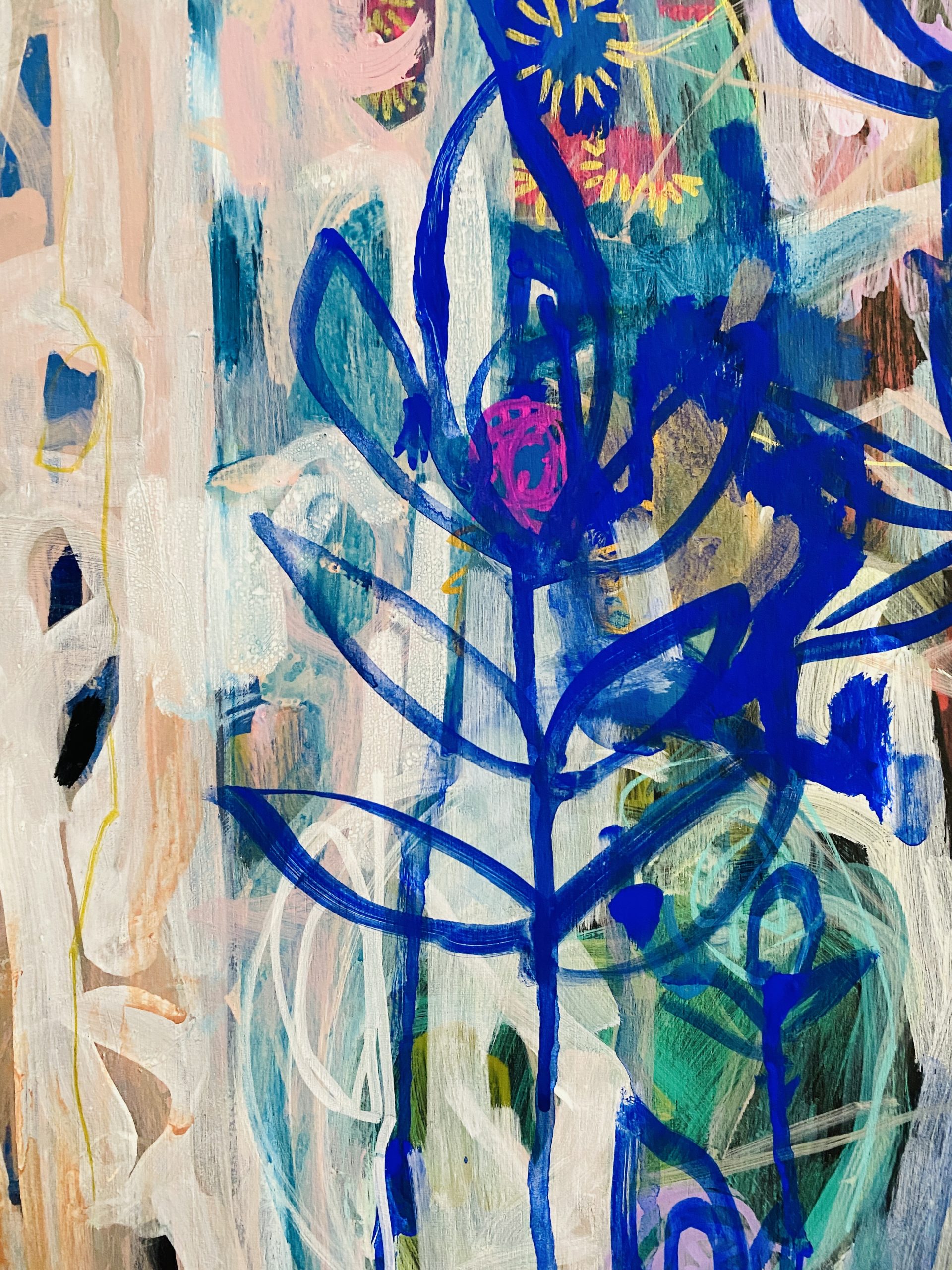 Carita Farrer Spencer Majesty Acrylic On Wood Panel 54.5 X 71.5cm Detail3