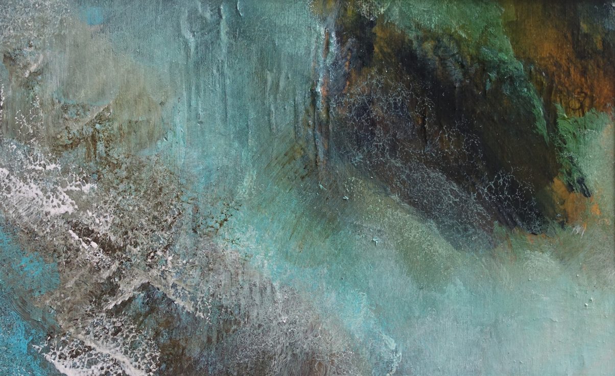 Patriciawalshstudio Wategos Blue Oil And Acrylic On Canvas