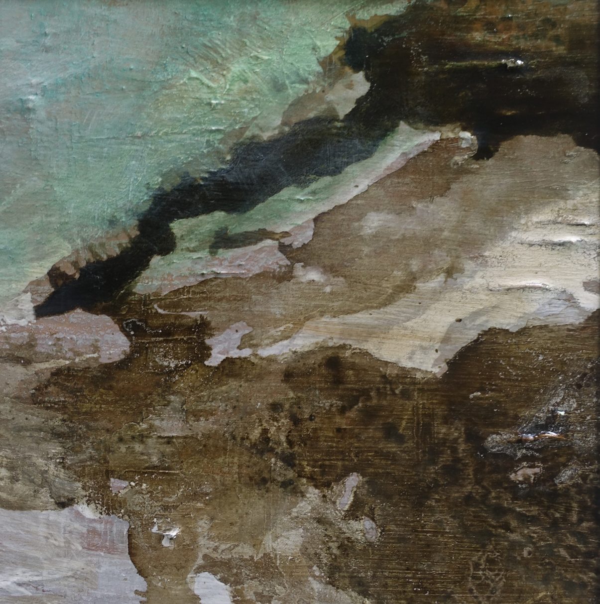 Patriciawalshstudio Wategos Blue Oil And Acrylic On Canvas