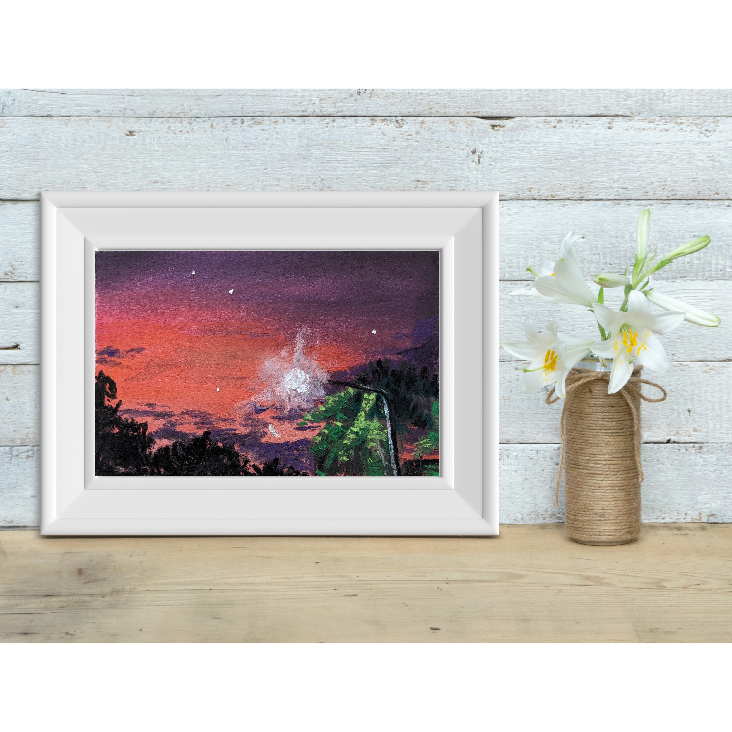 Sam Askin Red Sunset In Situ