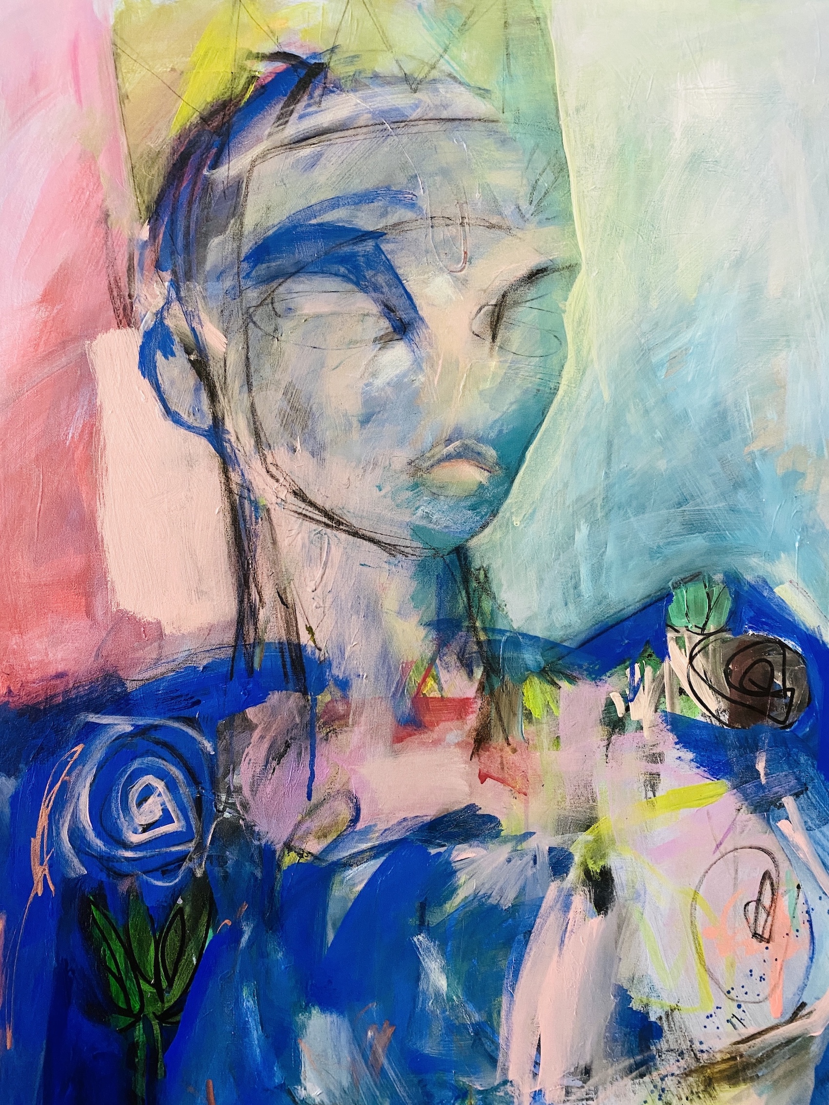 Carita Farrer Spencer Loud Queen Iii 120 X 120cm Detail