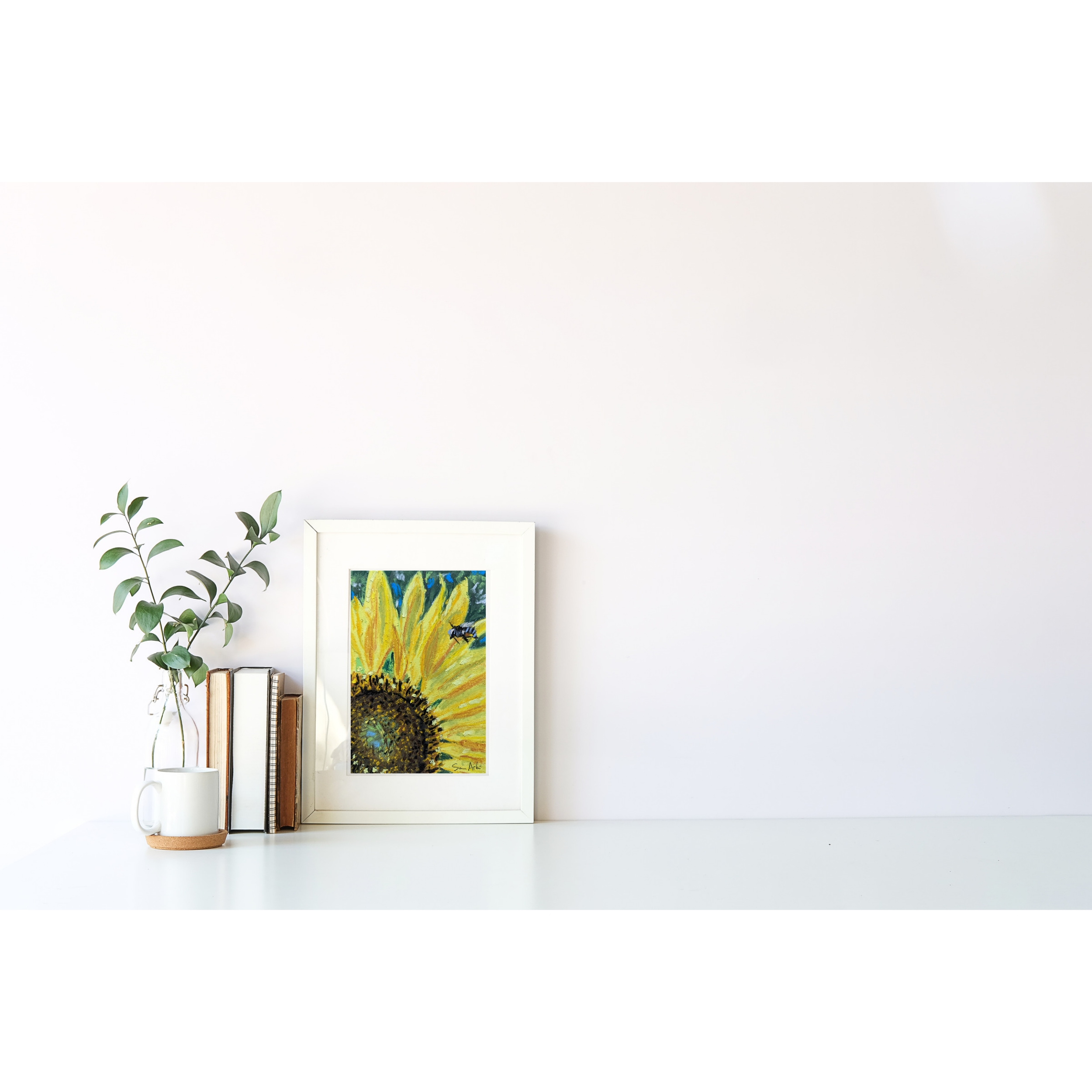 Sam Askin Bee And Sunflower In Situ