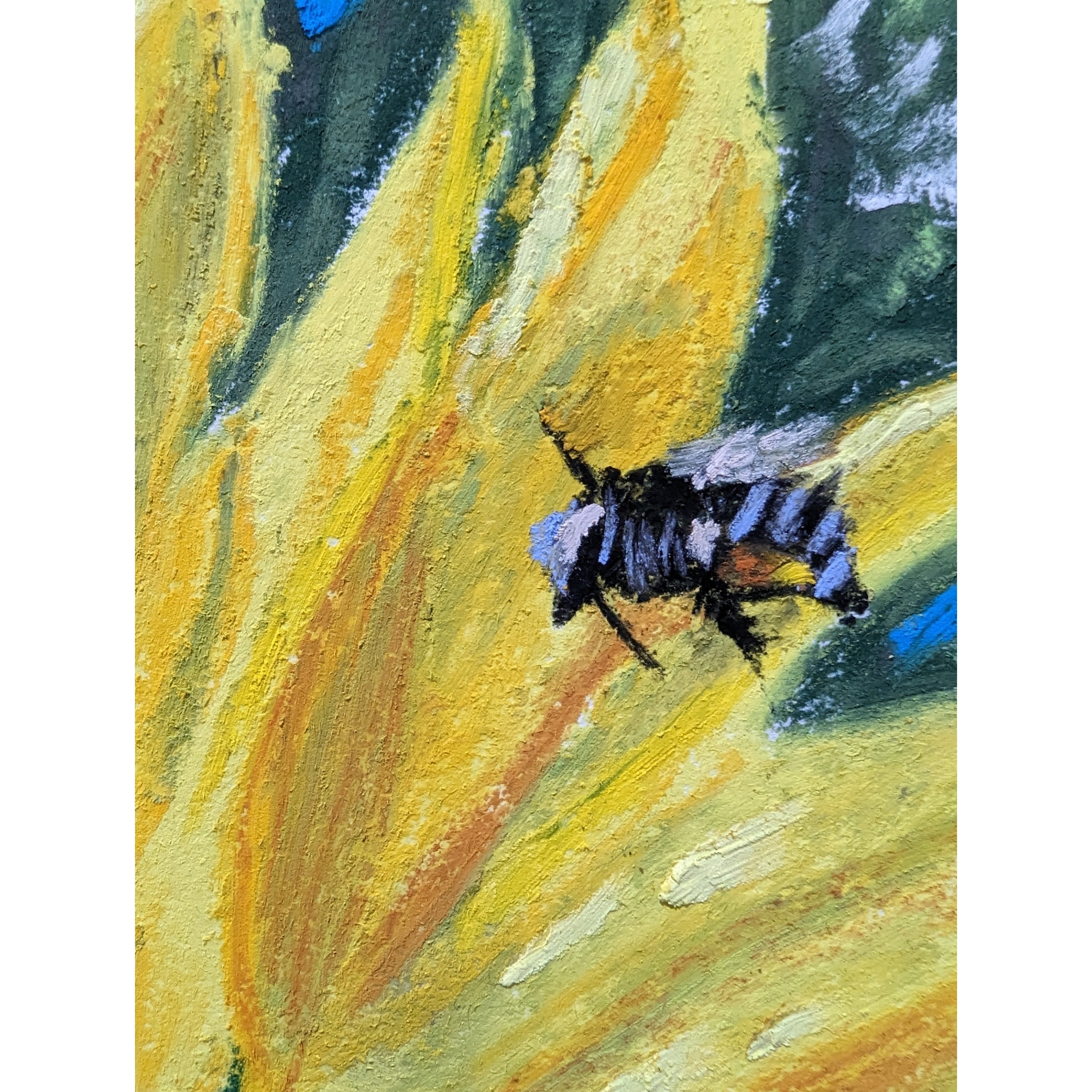 Sam Askin Bee And Sunflower Blue Banded Bee