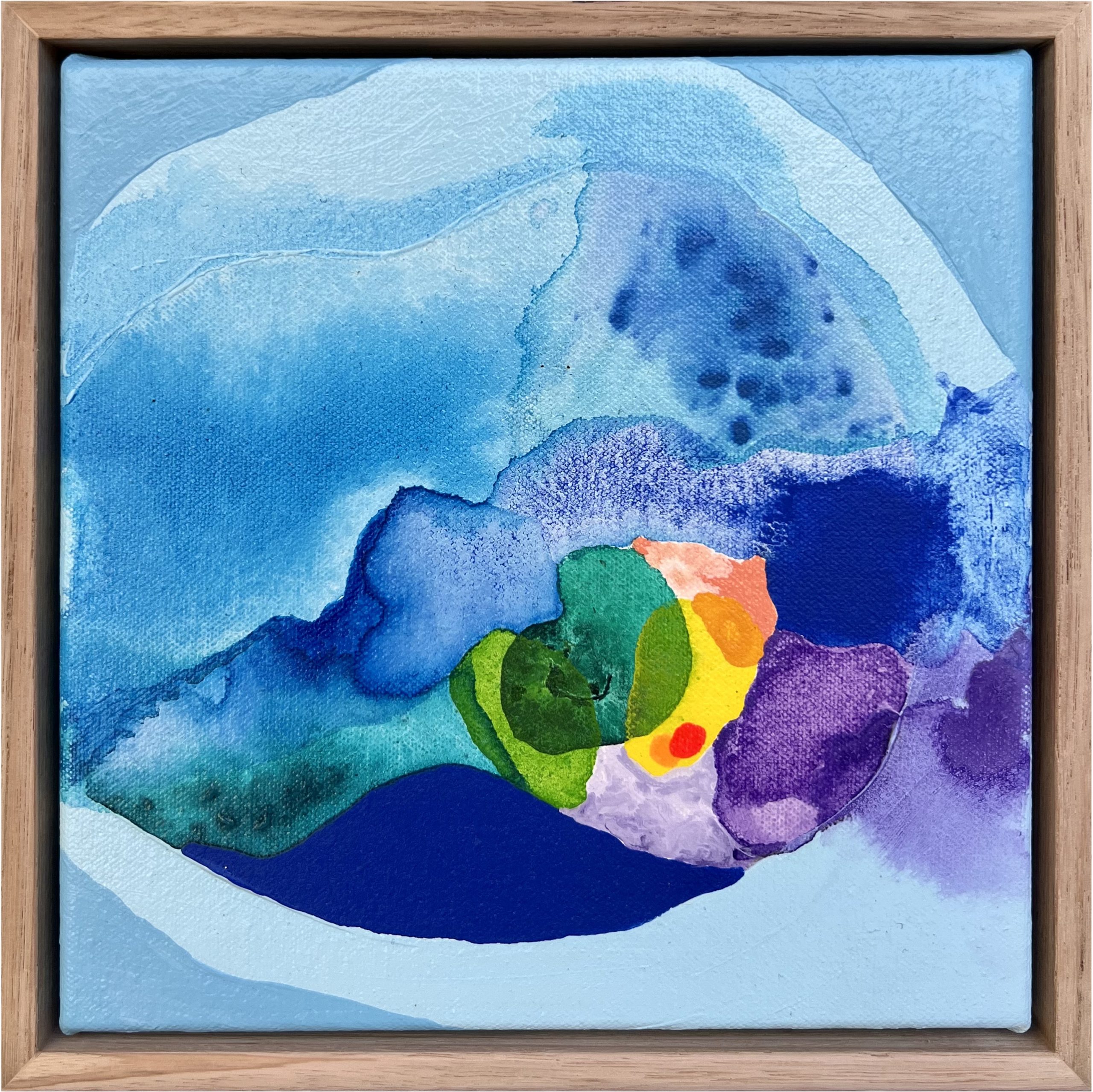 Rainbow Reef Rebecca Koerting Australian Abstract Artist Bright Coral Reef Framear