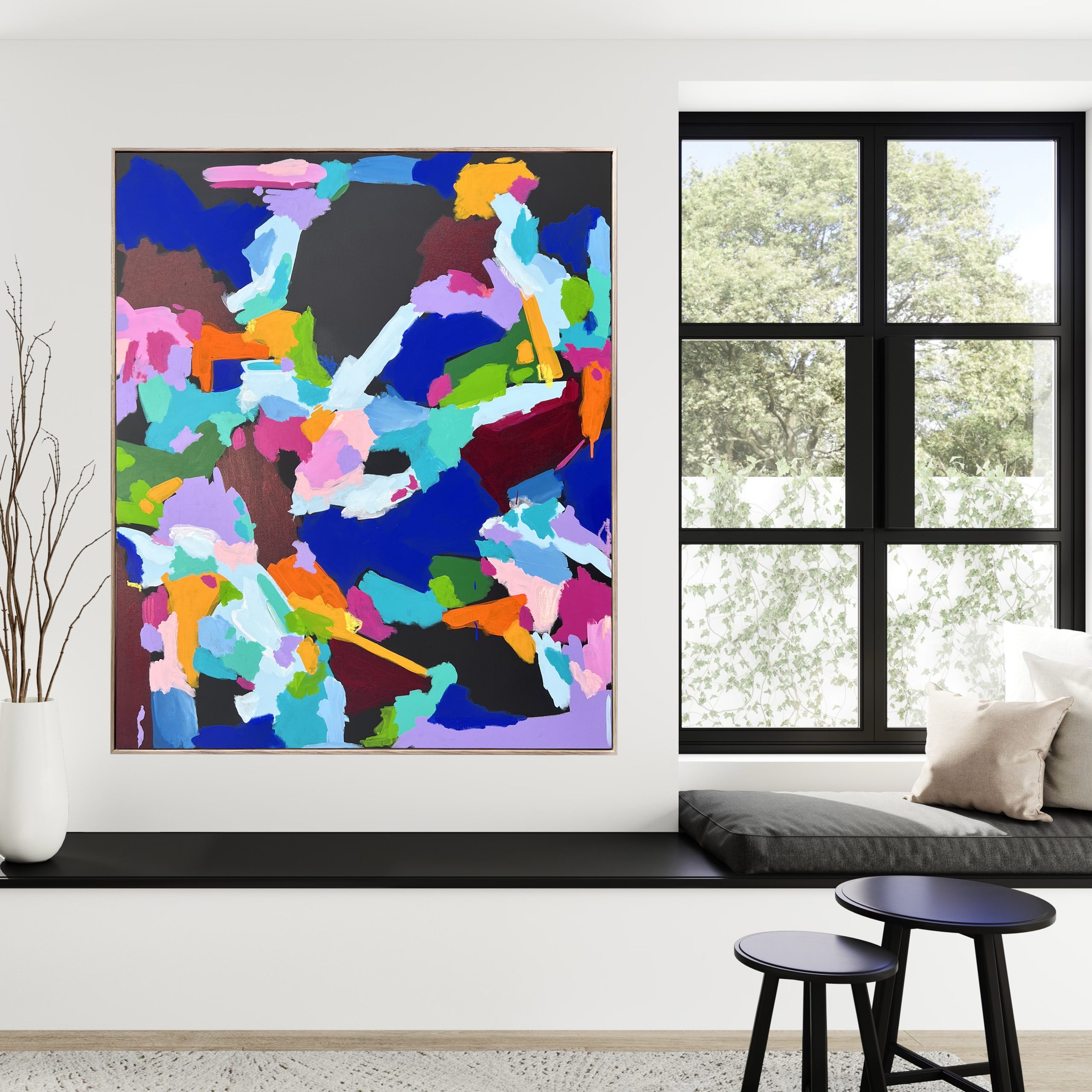 When I Dream I Dream Of You Rebecca Koerting Australian Abstract Artist Bright Insitu 1