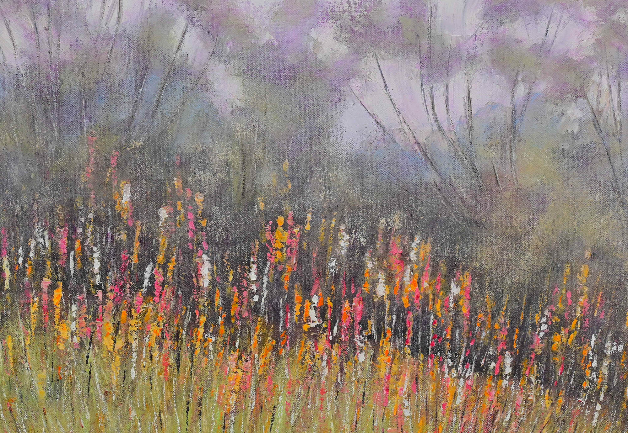 Gum Trees And Wildflowers Detail