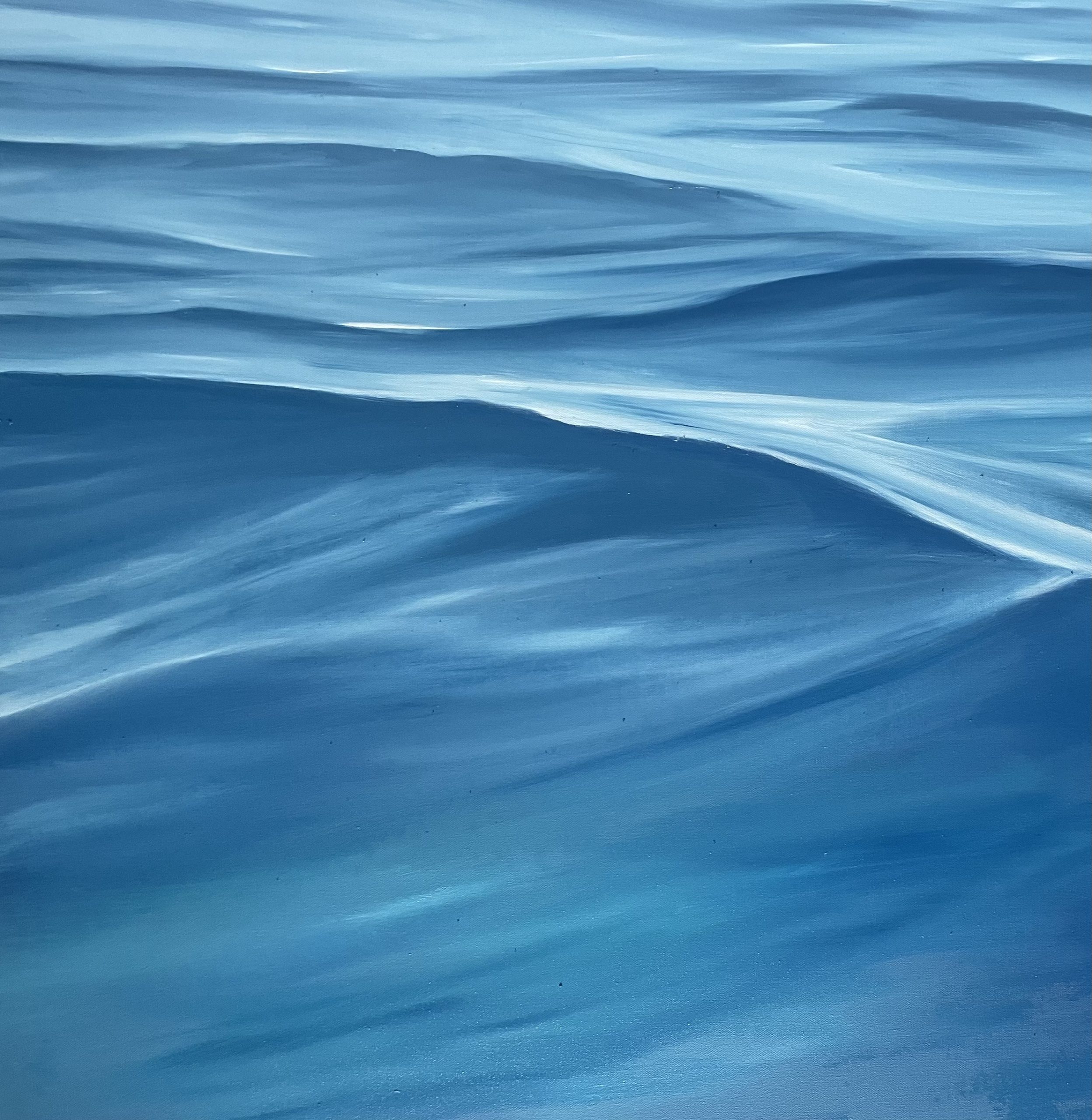 Alanah Jarvis Ocean Art Close Up Aqua Wave