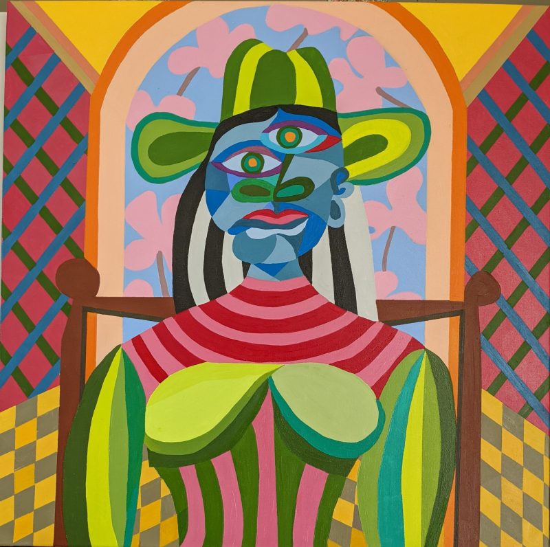 Cubist Women in Green Hat