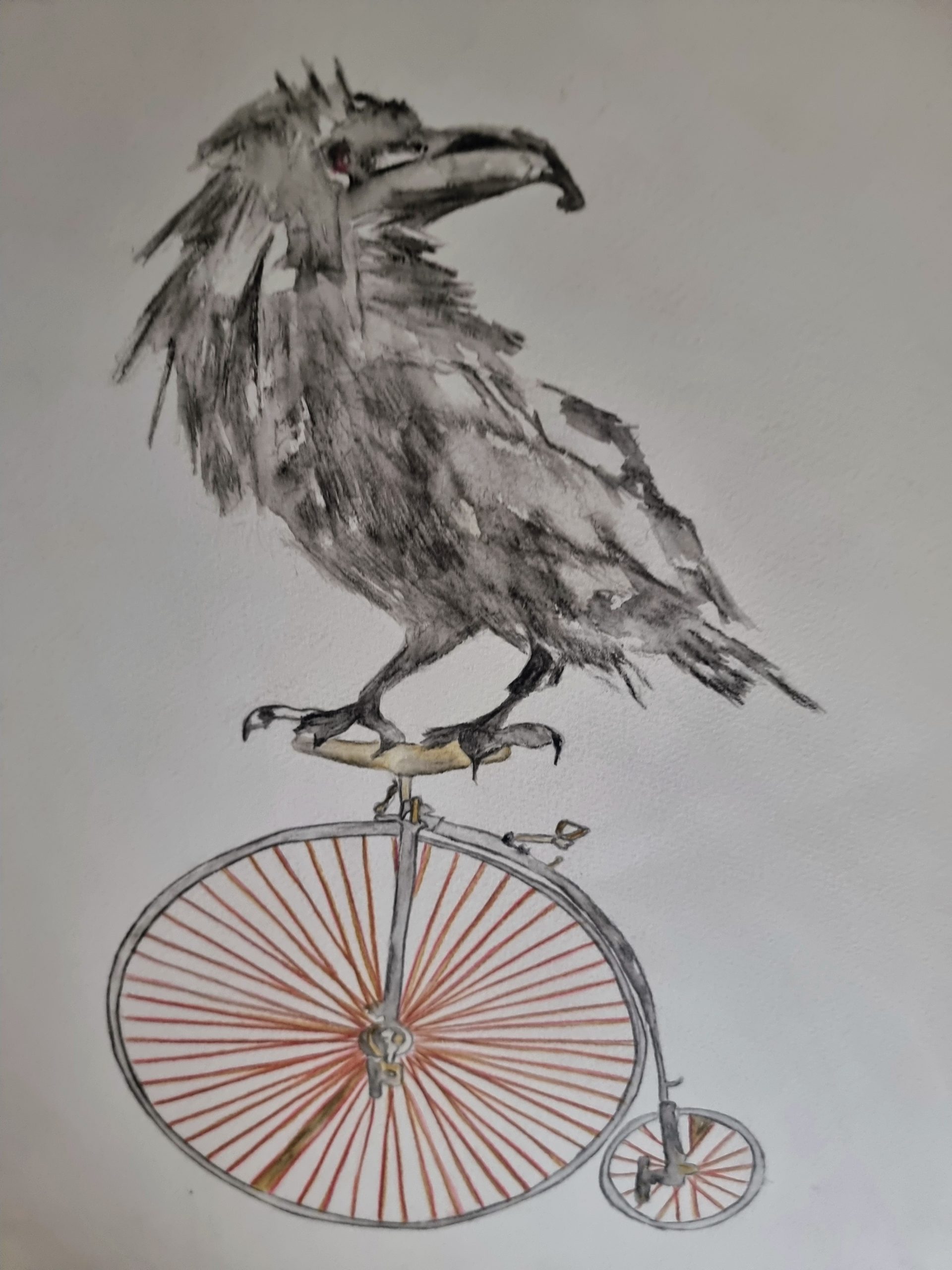 Raven And Penny Farthing Detail3