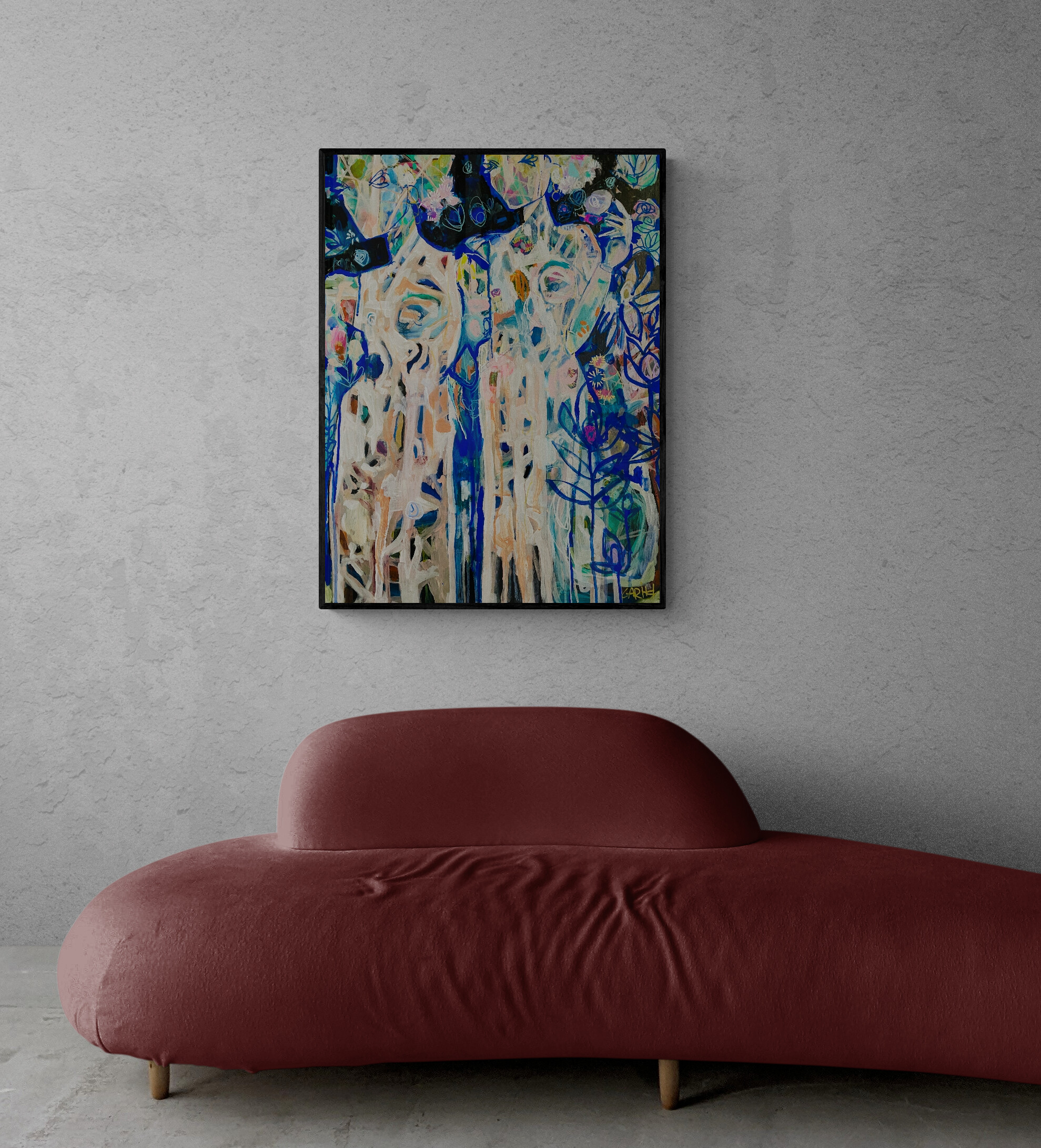 Carita Farrer Spencer Majesty Acylic On Wood 53 X 71cm Insitu2