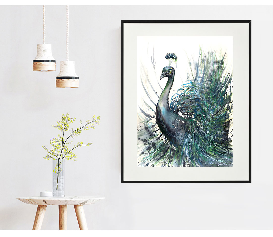 Sydney Artist Leni Kae Peacock Living Room Interior Design Art