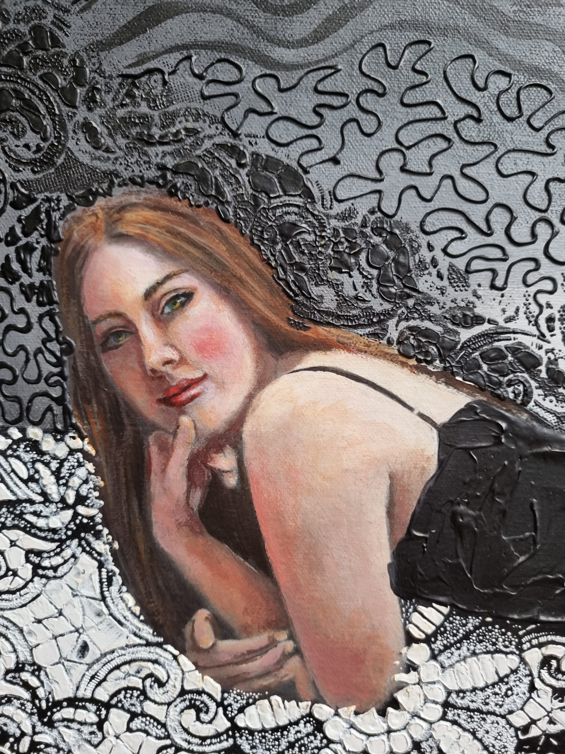 Elise Judd Art Lovers Australia Portrait You're Not In My Bed With Me (close Up)