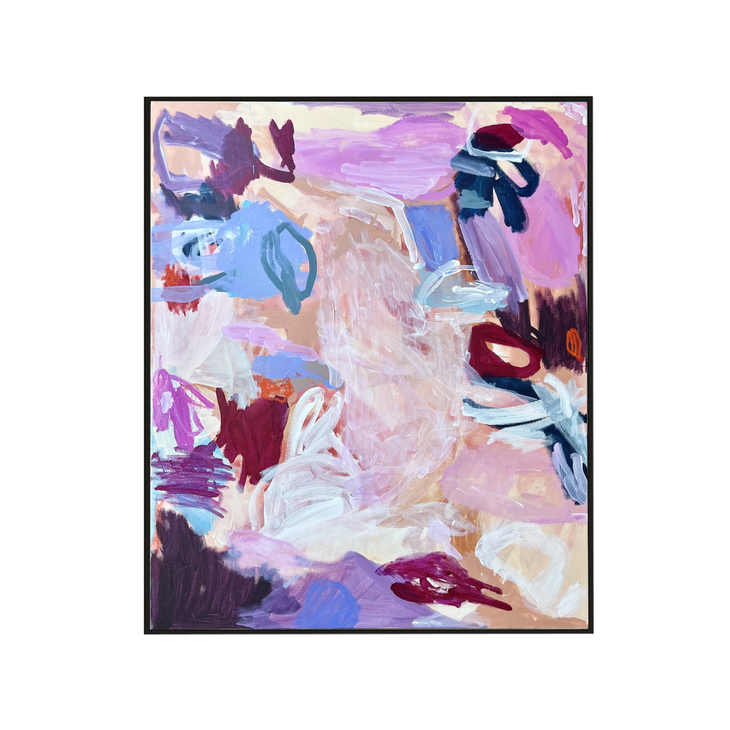 Early Morning Swim Rebecca Koerting Australian Abstract Artist Blackframe