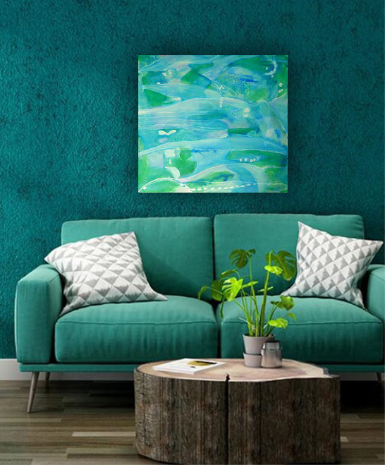 Nordic Style Peacock Blue Green Wallpaper Plain Diatom Mud Light Luxury Bedroom Restaurant Living Room Wall 001