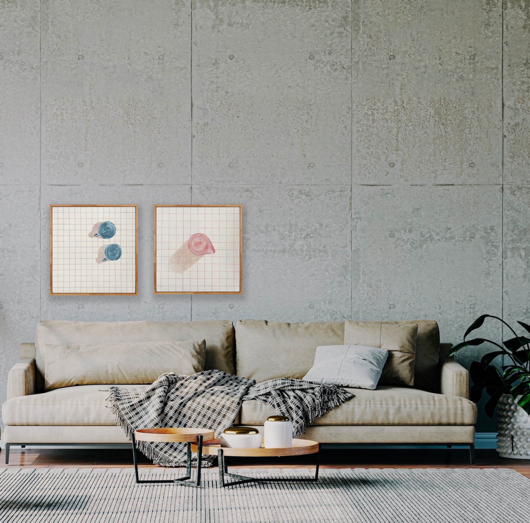 Vanessa Maver Art Square Mini Minimal Framed Art 03