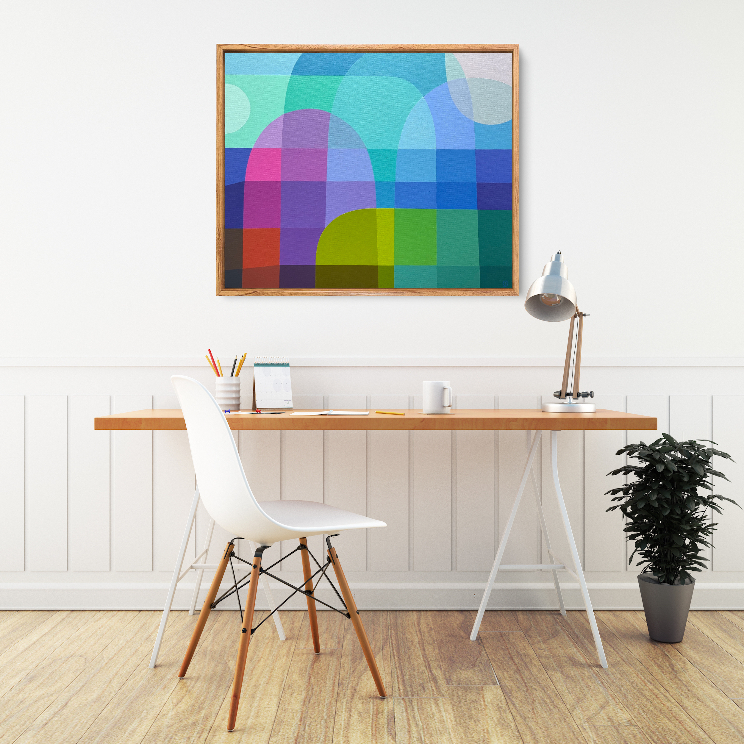 Charlotte De Pace New Horizons In Situ Above Desk Art Lovers Australia