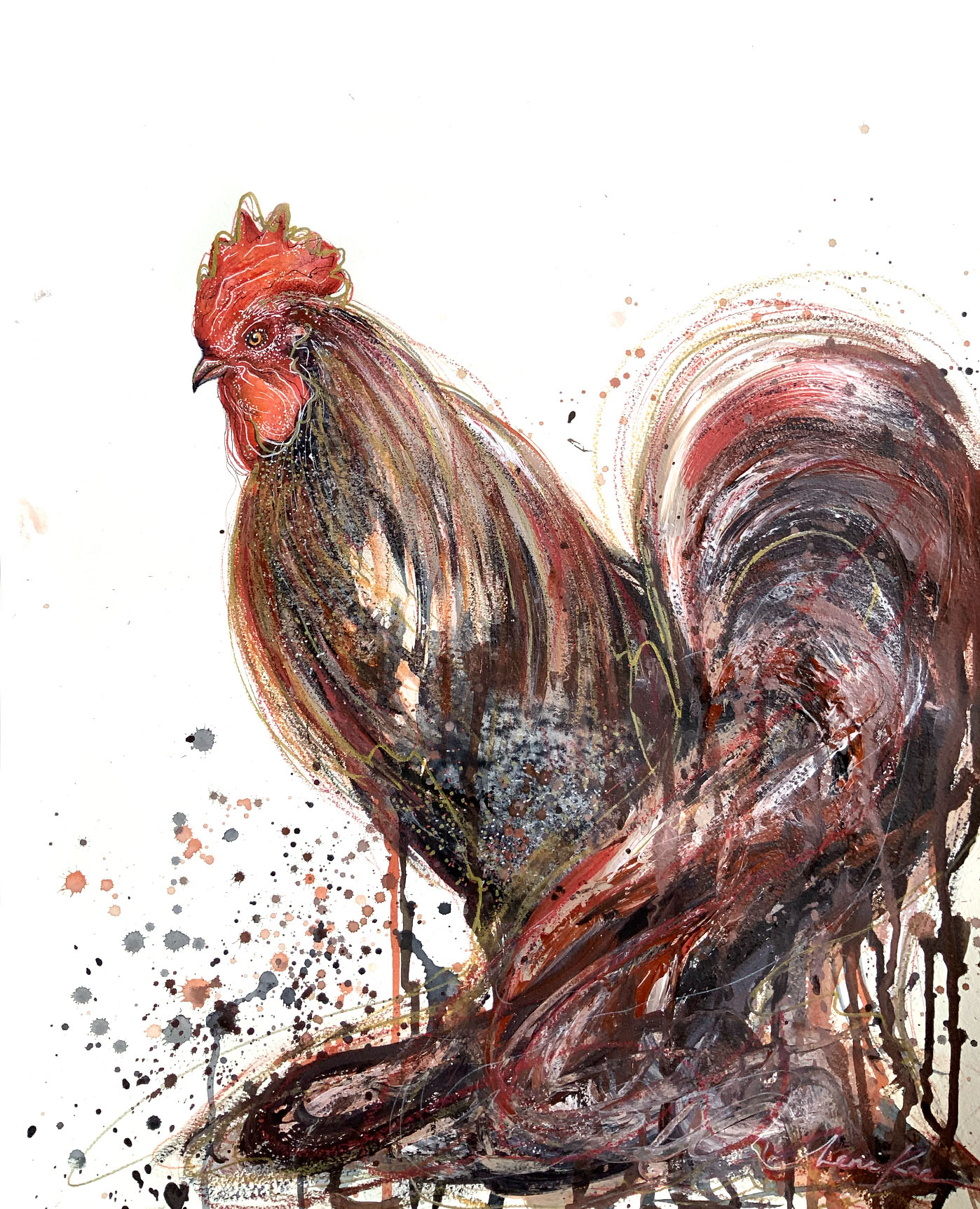 The Rooster Crested Spirit Art Lovers Australia