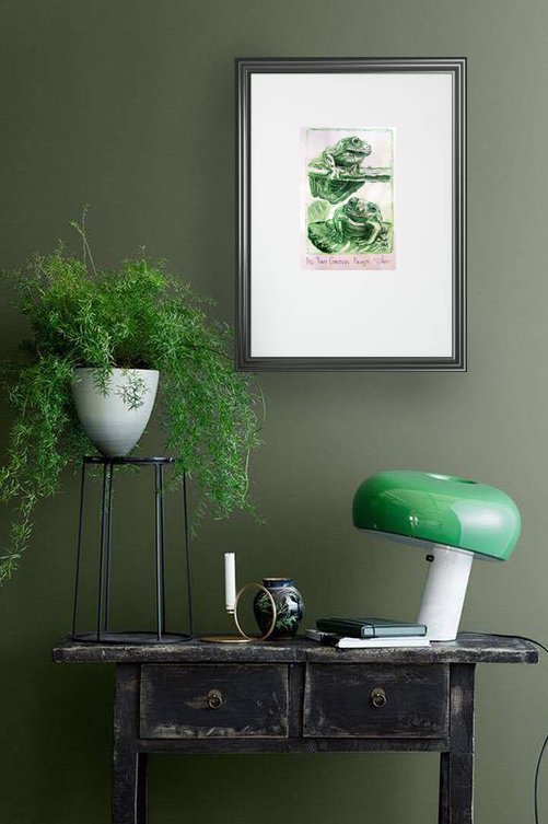 Two Green Frogs Insitu