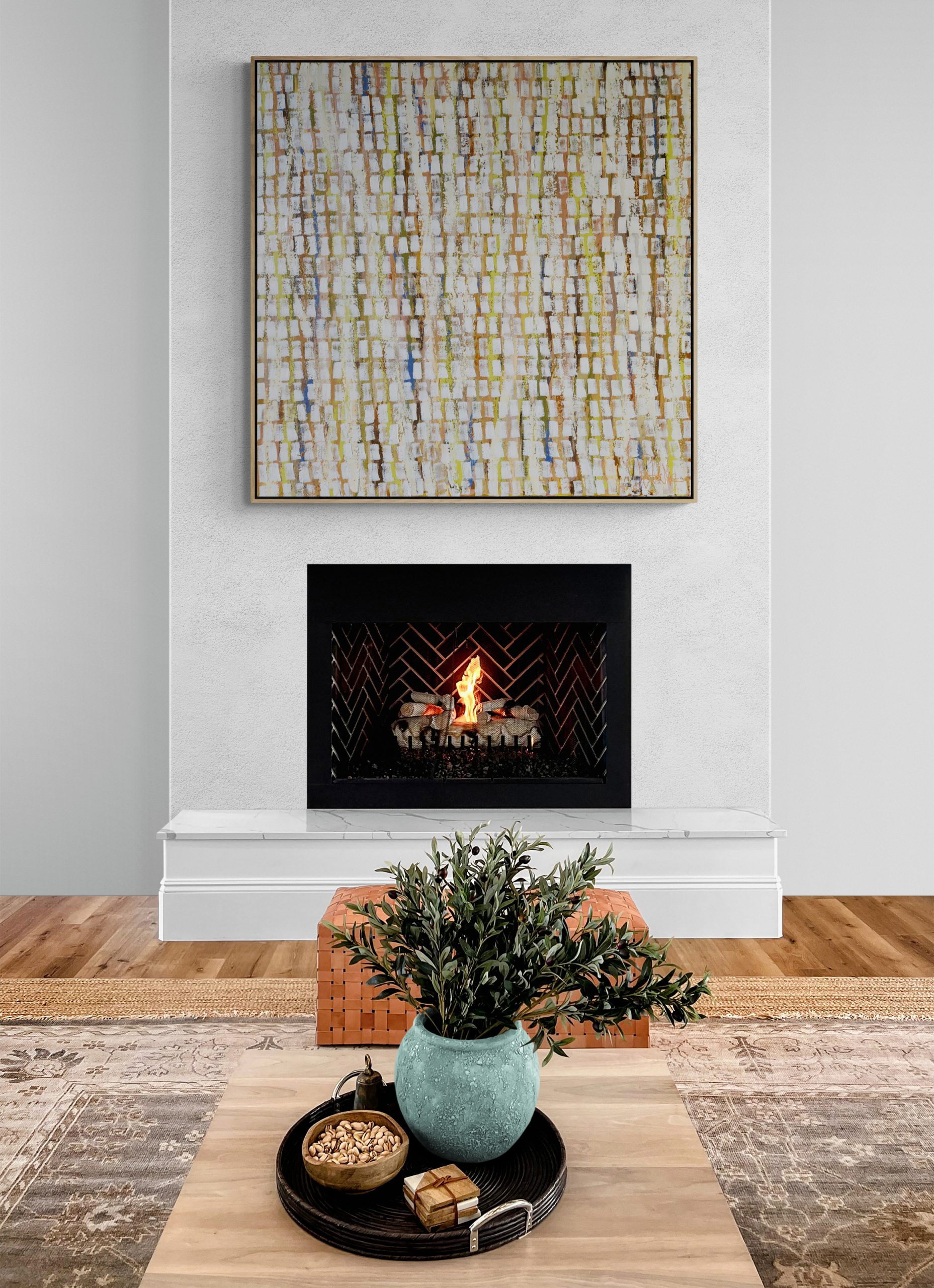 Warm Living Room Fireplace