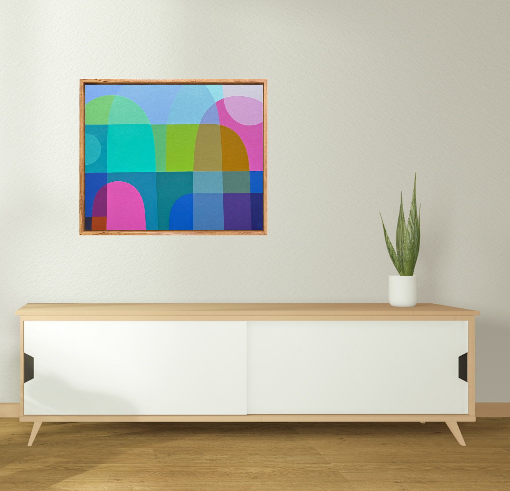 Charlotte De Pace Horizons Above White Sideboard Art Lovers Australia