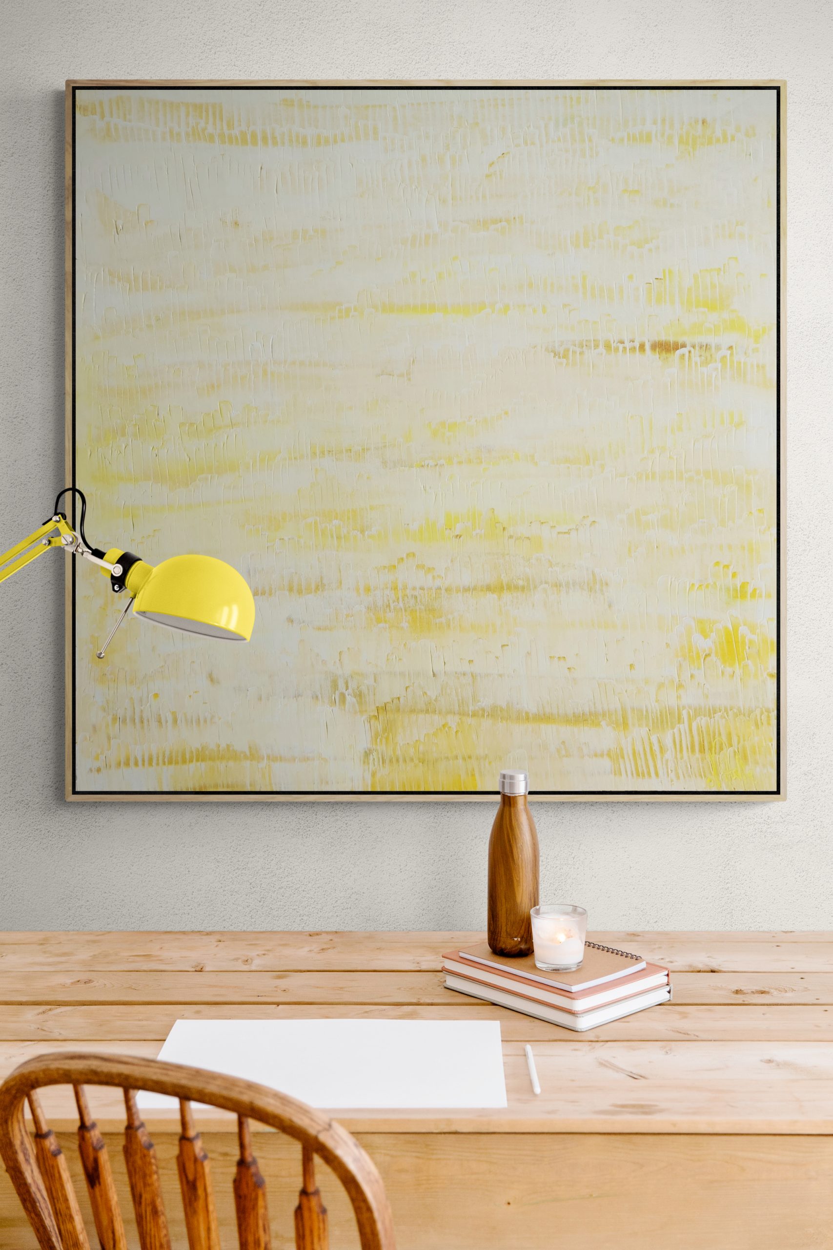 Home Office With Wooden Desk And Chair