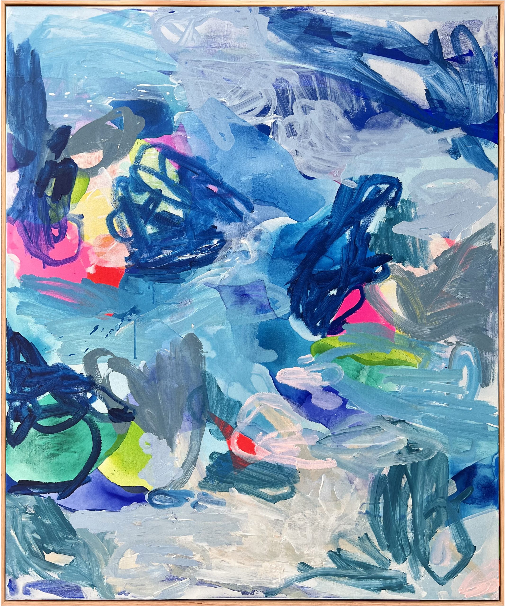 You Jump First Rebecca Koerting Australian Abstract Artist Bright Frame Ar