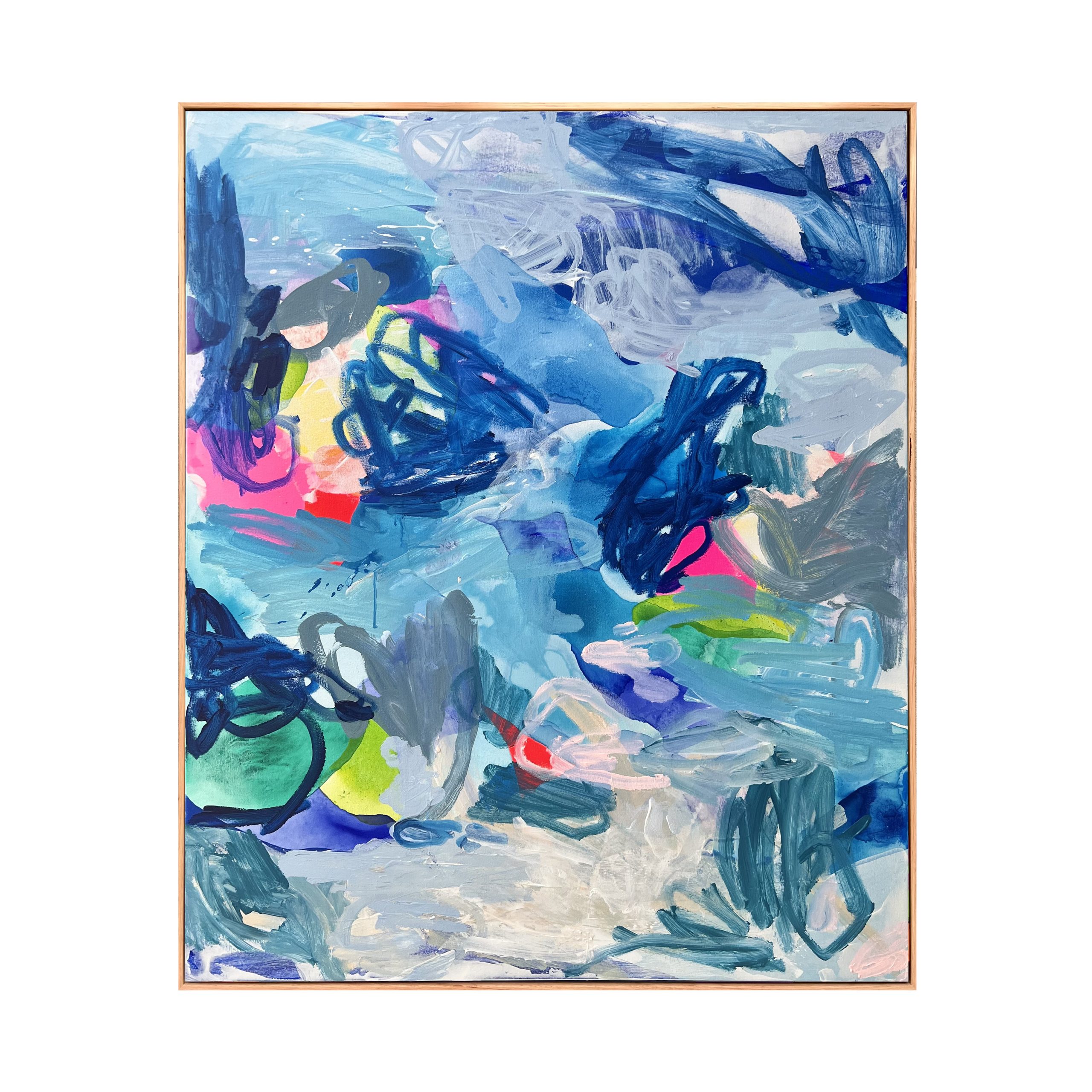 You Jump First Rebecca Koerting Australian Abstract Artist Bright Frame