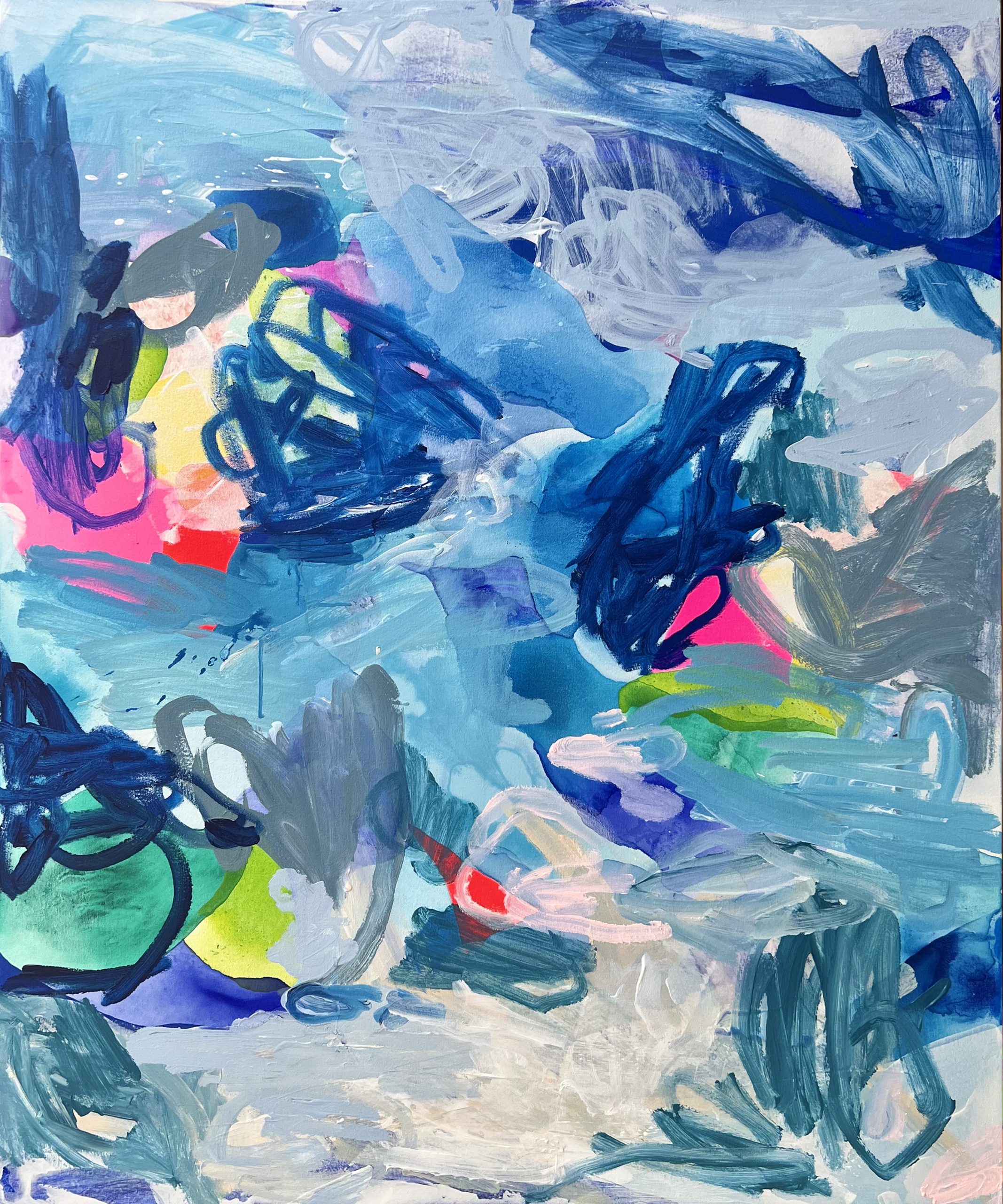 You Jump First Rebecca Koerting Australian Abstract Artist Bright Primary