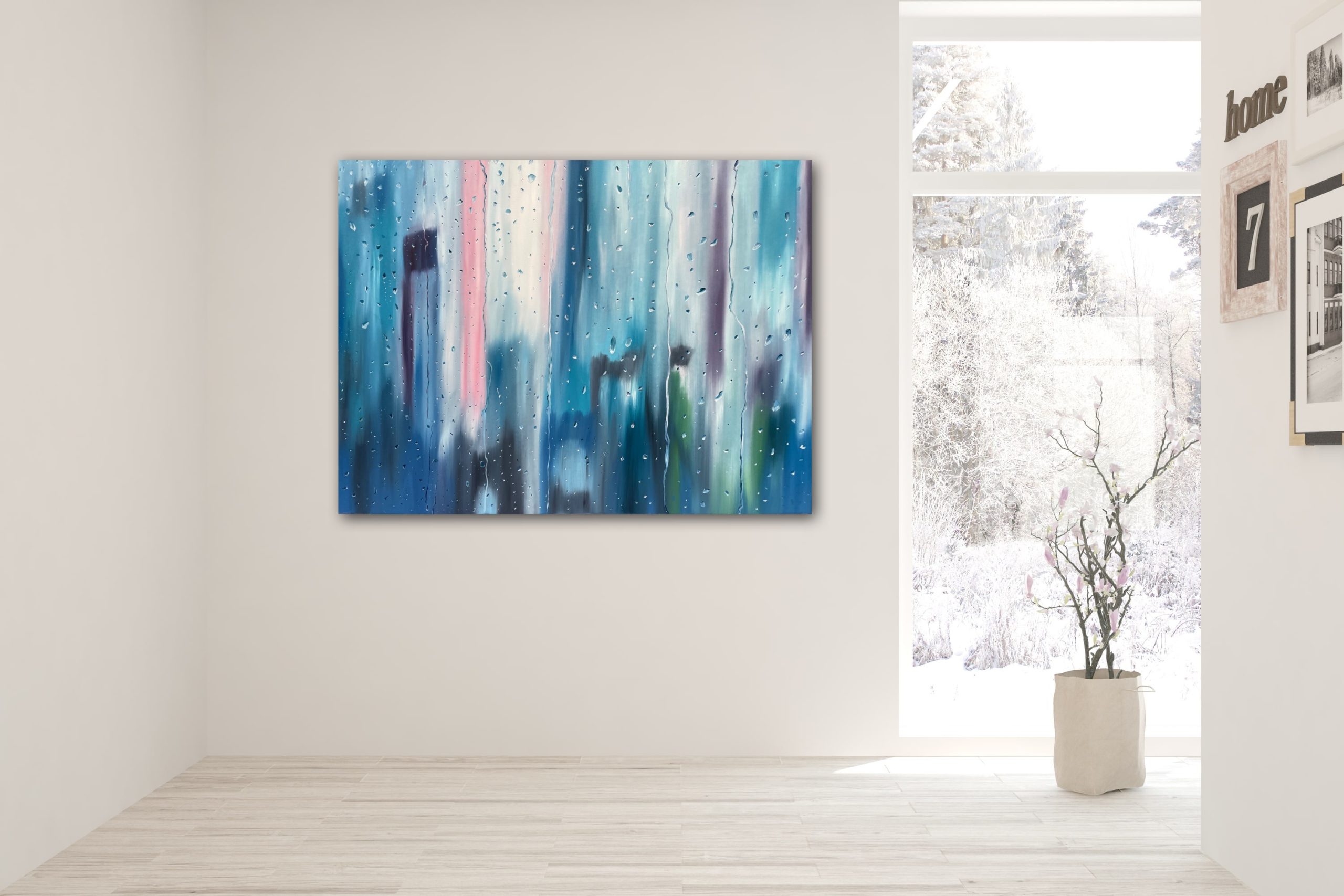 Alanah Jarvis Colourful Art Raindrop Painting