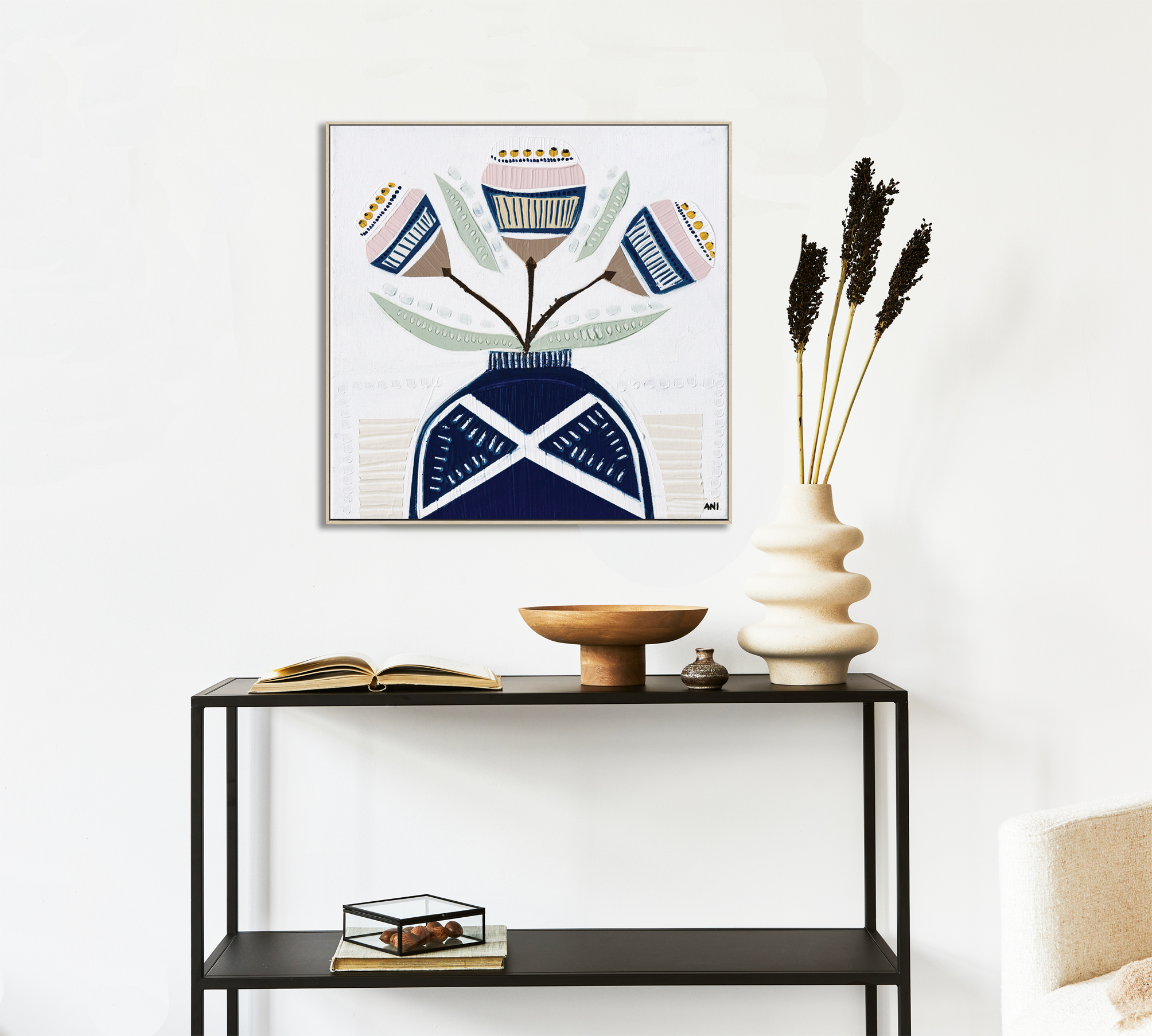 Minimalistic Stylish Composition Of Creative Room Interior Desig