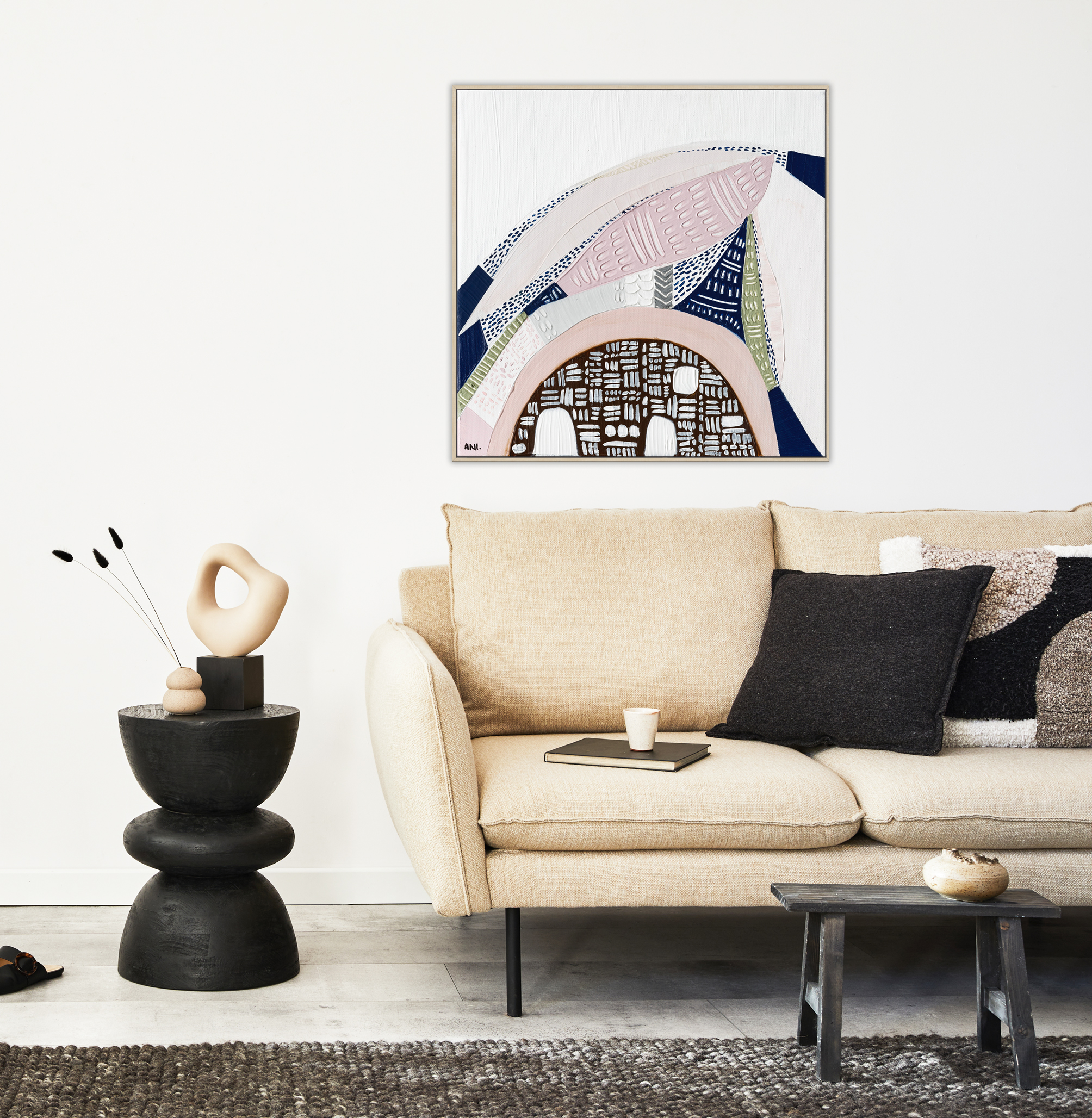 Creative Composition Of Elegant Minimalisit Living Room Interior