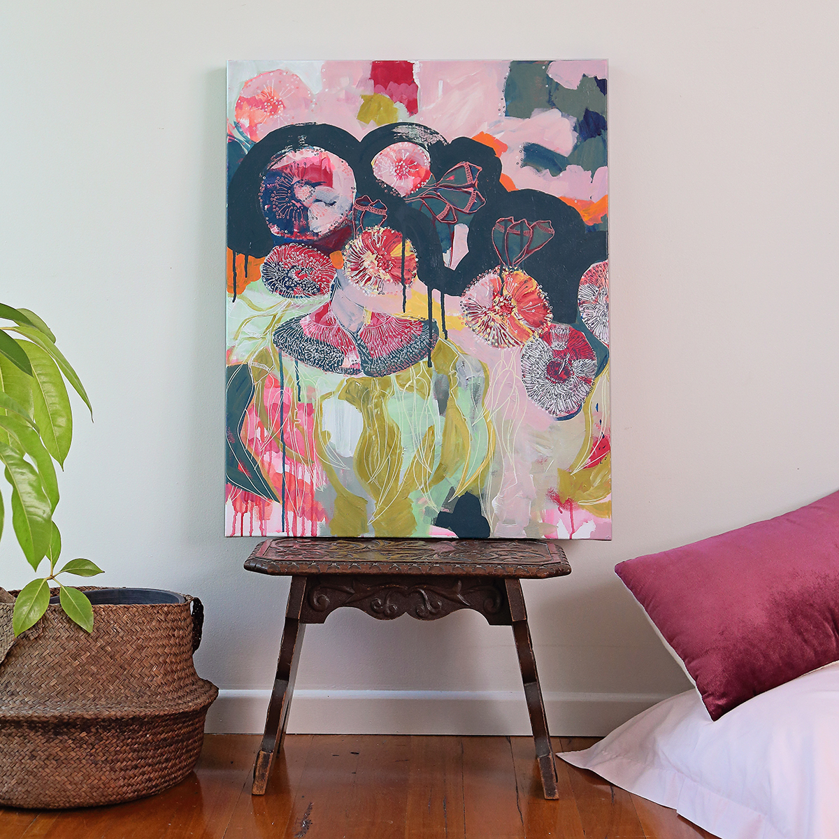 Lr 18 Smith&brooks Cinerea Muse I Abstract Floral Artist Australian Botanical Art Art For Your Walls Art For Interior Designers