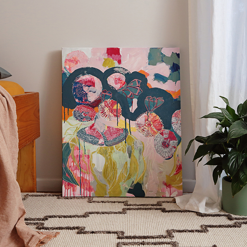 Lr 03 Smith&brooks Cinerea Muse I Abstract Floral Artist Australian Botanical Art Art For Your Walls Art For Interior Designers Sq