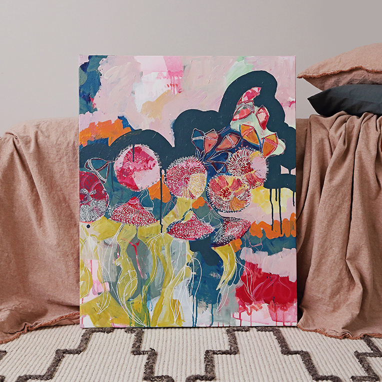 Lr 03 Smith&brooks Cinerea Muse Ii Abstract Floral Artist Australian Botanical Art Art For Your Walls Art For Interior Designers Sq