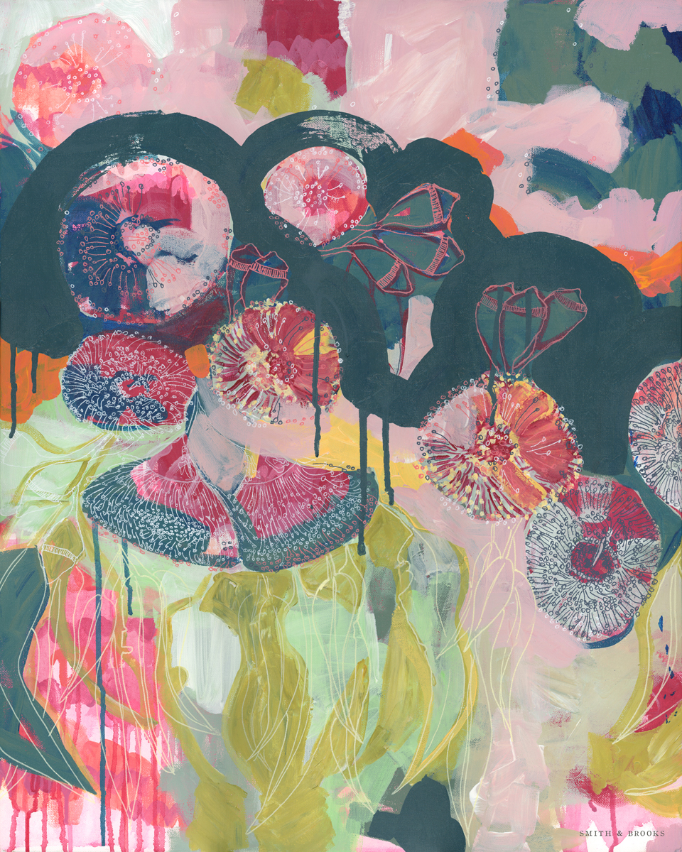 Lr 00 Smith&brooks Cinerea Muse I Abstract Floral Artist Australian Botanical Art Art For Your Walls Art For Interior Designers