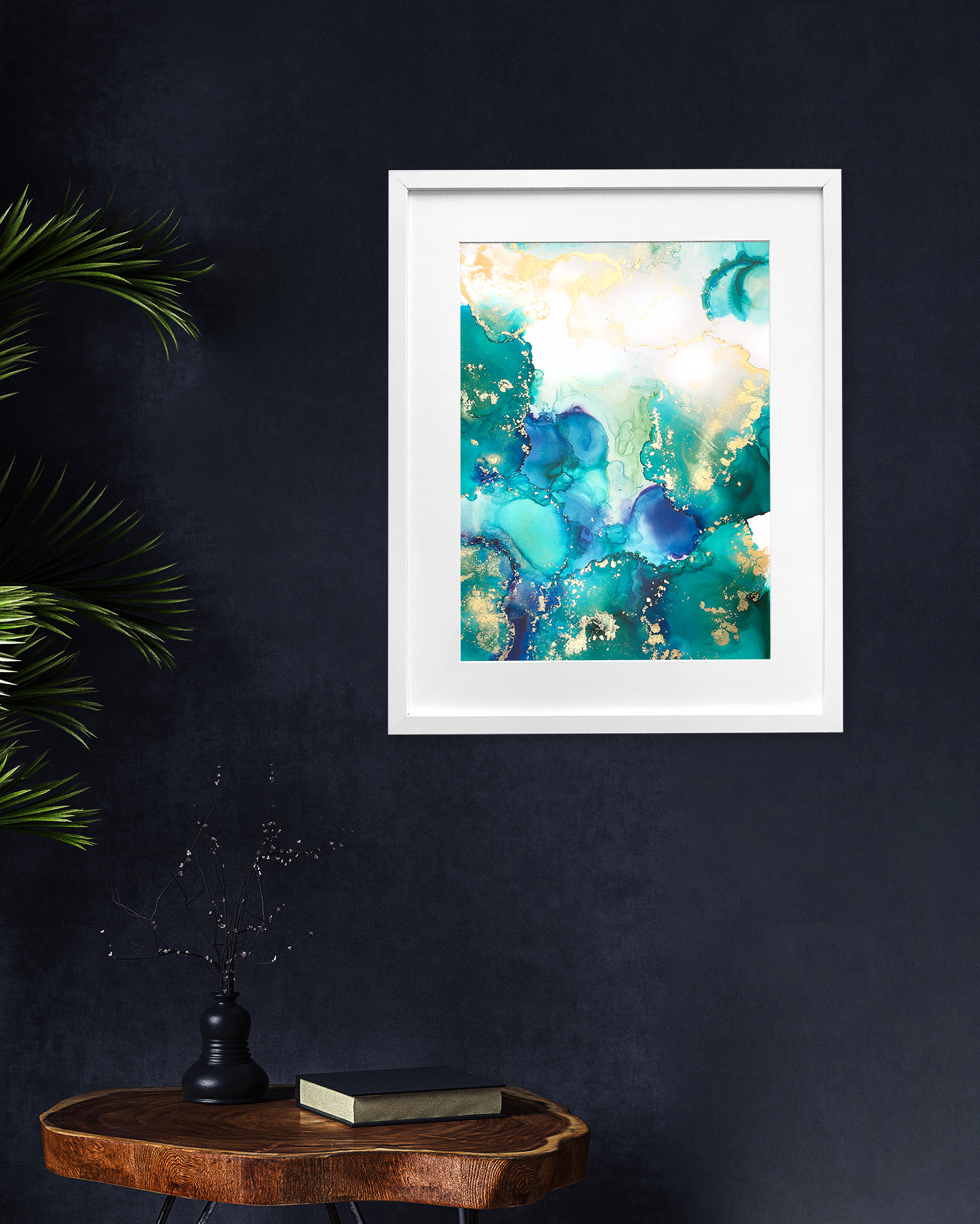 Mock Up Poster In Bedroom Interior,ethnic Style, 3d Render