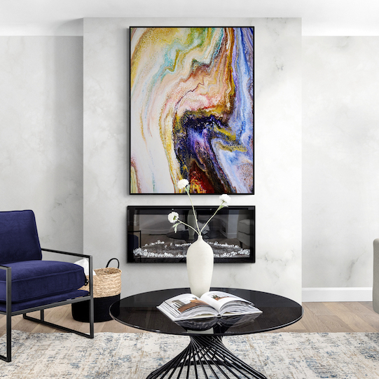 Comfy Modern Living Room With Fireplace (1)