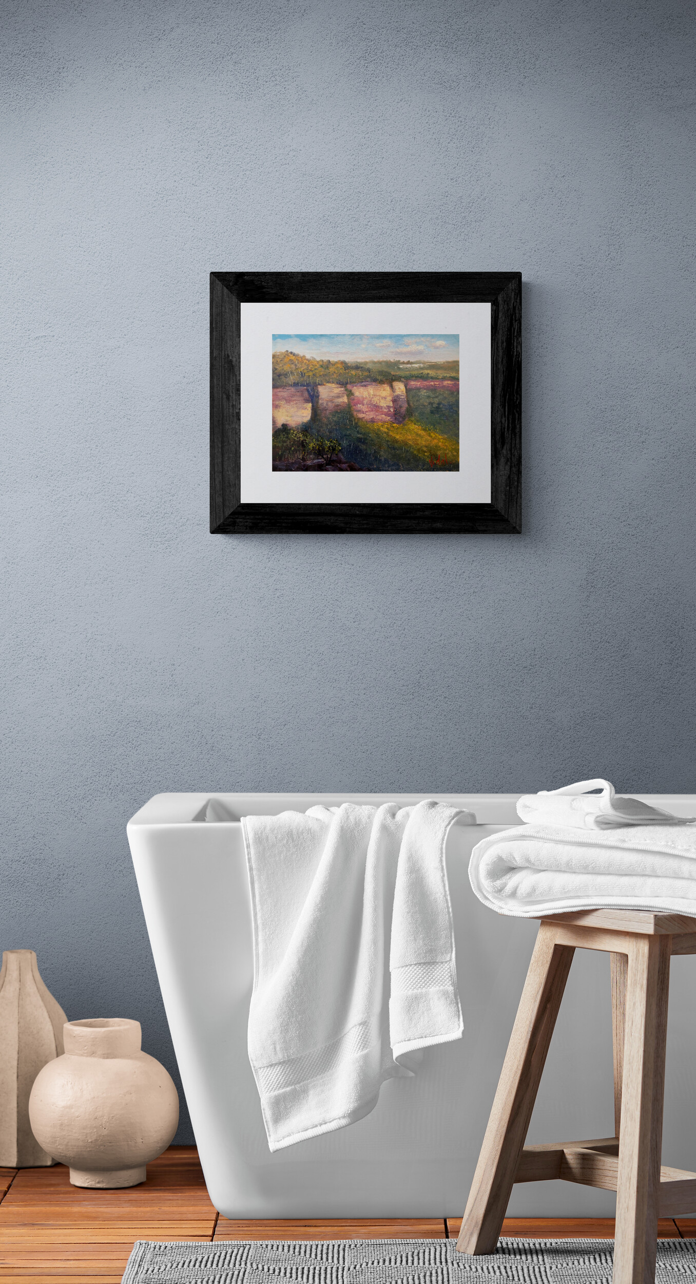 Modern Bathroom With Ceramic Vases