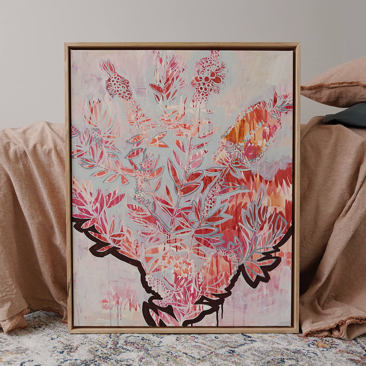 Lr 18 Virid Form I Smith And Brooks Art Australian Botanical Artist Abtract Floral Flower Art Ready To Hang Art Art For Your Walls Canvas Prints Fine Art Prints