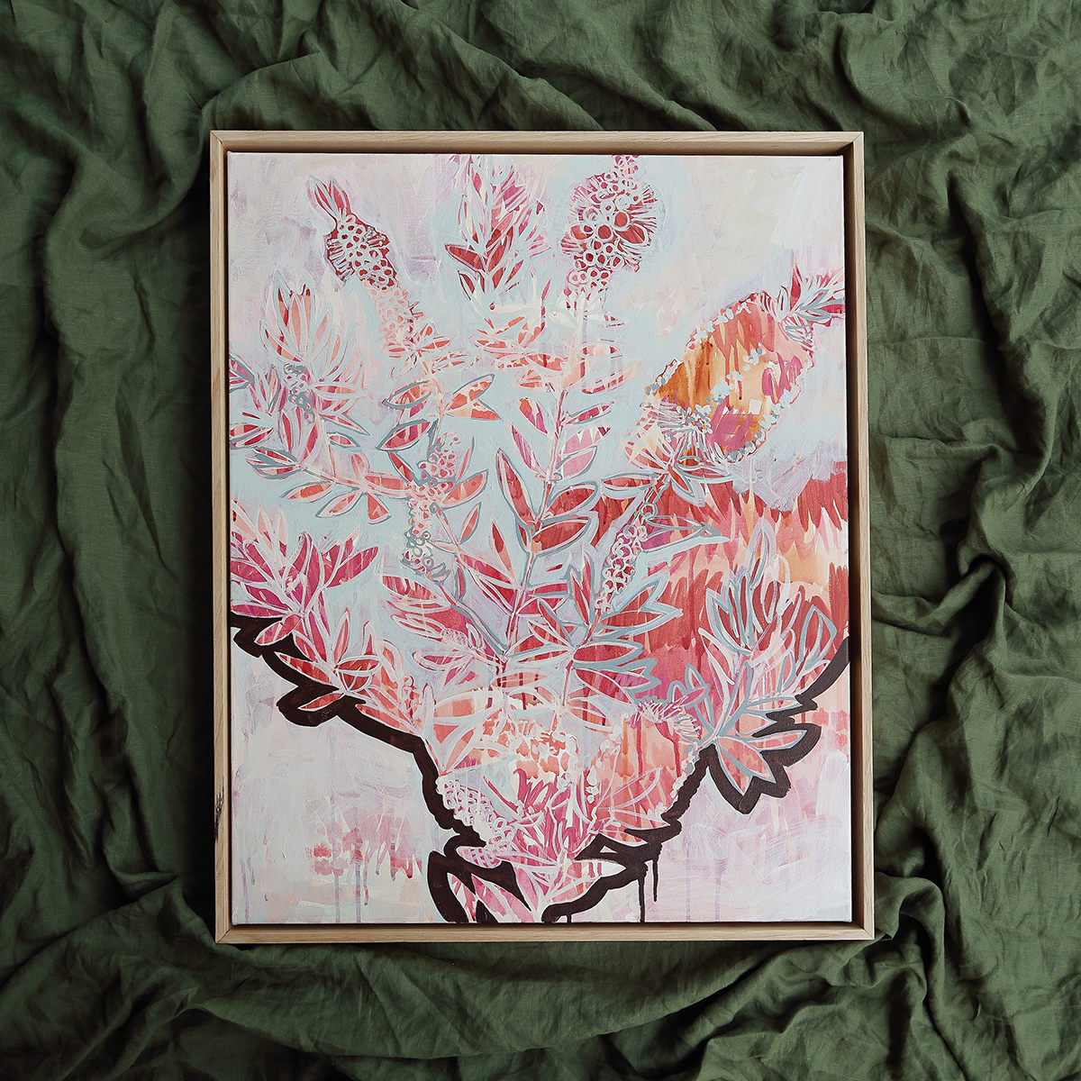 Lr 35 Virid Form I Smith And Brooks Art Australian Botanical Artist Abtract Floral Flower Art Ready To Hang Art Art For Your Walls Canvas Prints Fine Art Prints