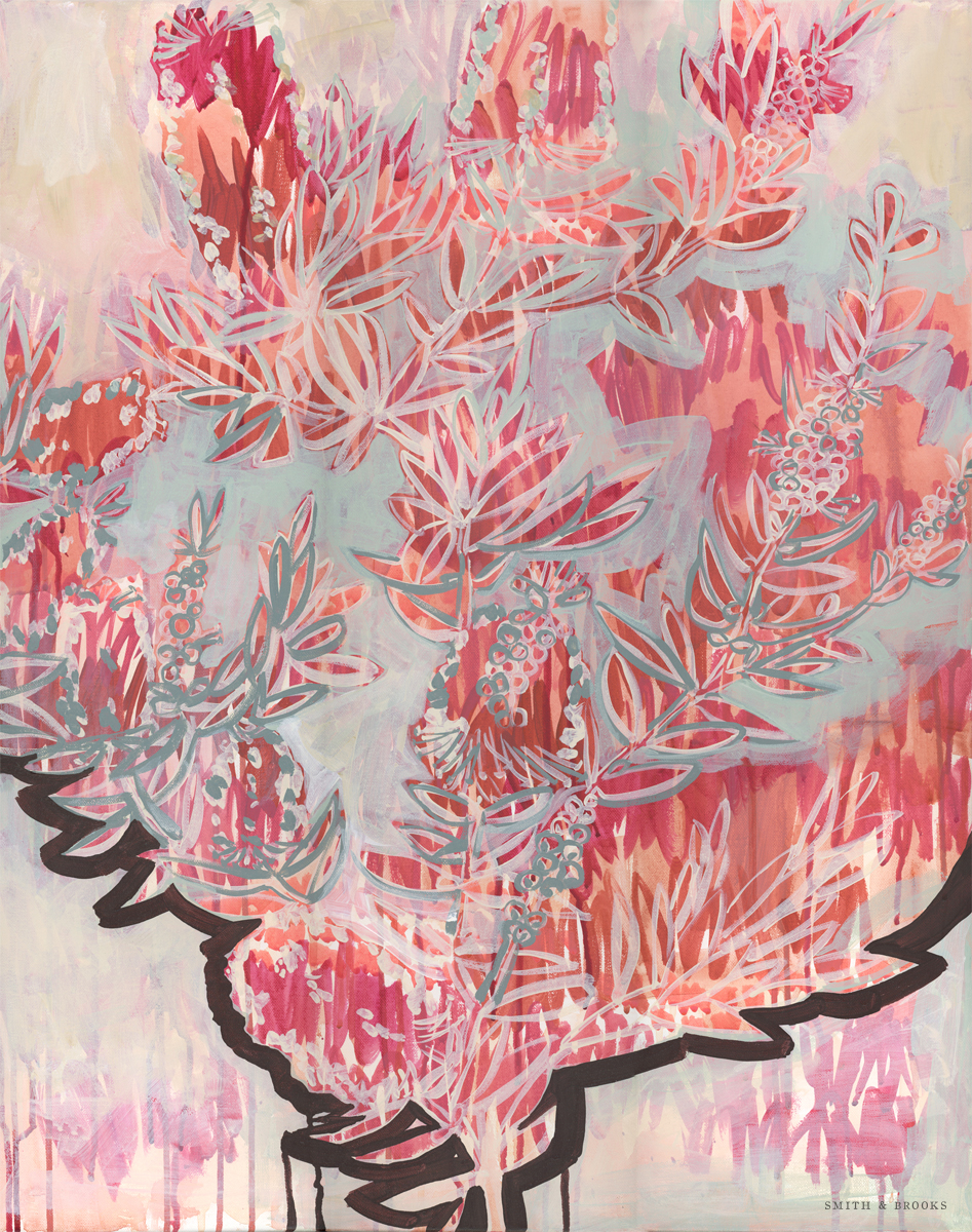 Lr 00 Virid Form Ii Smith And Brooks Art Australian Botanical Artist Abtract Floral Flower Art Ready To Hang Art Art For Your Walls Canvas Prints Fine Art Prints