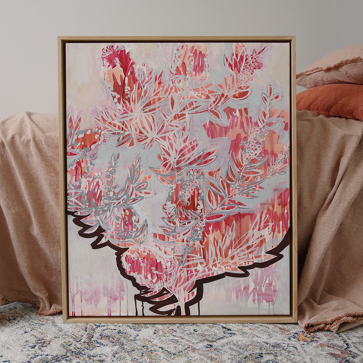 Lr 02 Virid Form Ii Smith And Brooks Art Australian Botanical Artist Abtract Floral Flower Art Ready To Hang Art Art For Your Walls Canvas Prints Fine Art Prints