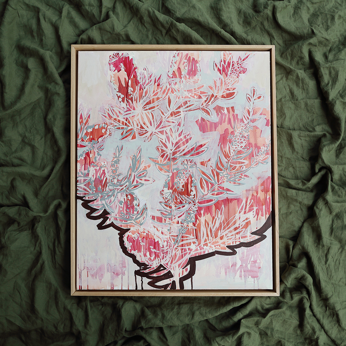 Lr 33 Virid Form Ii Smith And Brooks Art Australian Botanical Artist Abtract Floral Flower Art Ready To Hang Art Art For Your Walls Canvas Prints Fine Art Prints