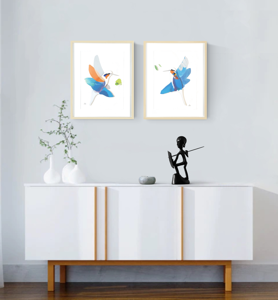 3d Kingfisher Diptych 4