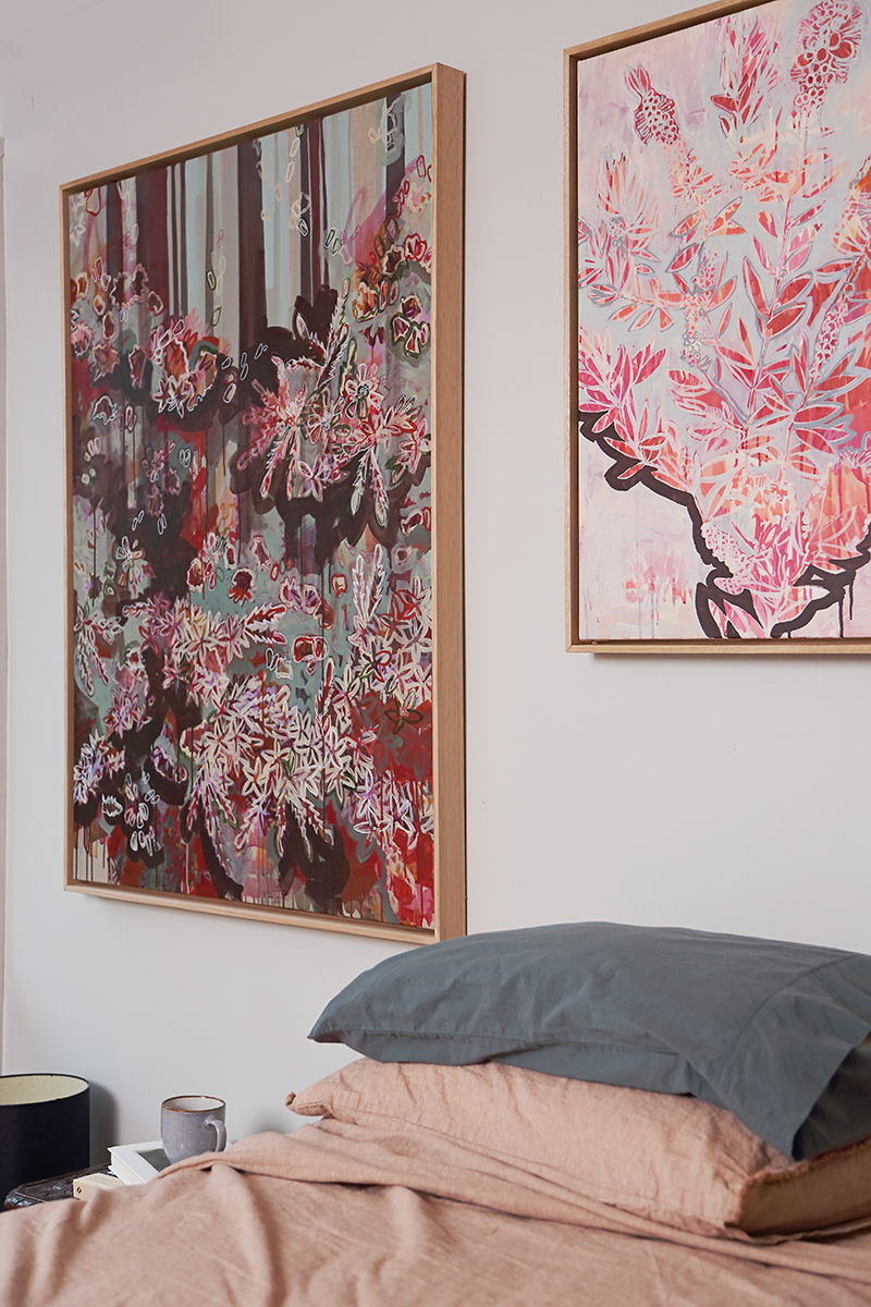 Lr 15 Virid Combos Smith And Brooks Abtract Floral Art Art For Interior Deisgners Ready To Hang Red And Brown Art Framed Canvas Art Australian Artist