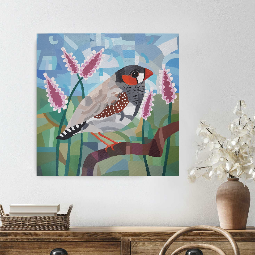 Finch And Mulla Mulla By Nicola Cowie In Situ