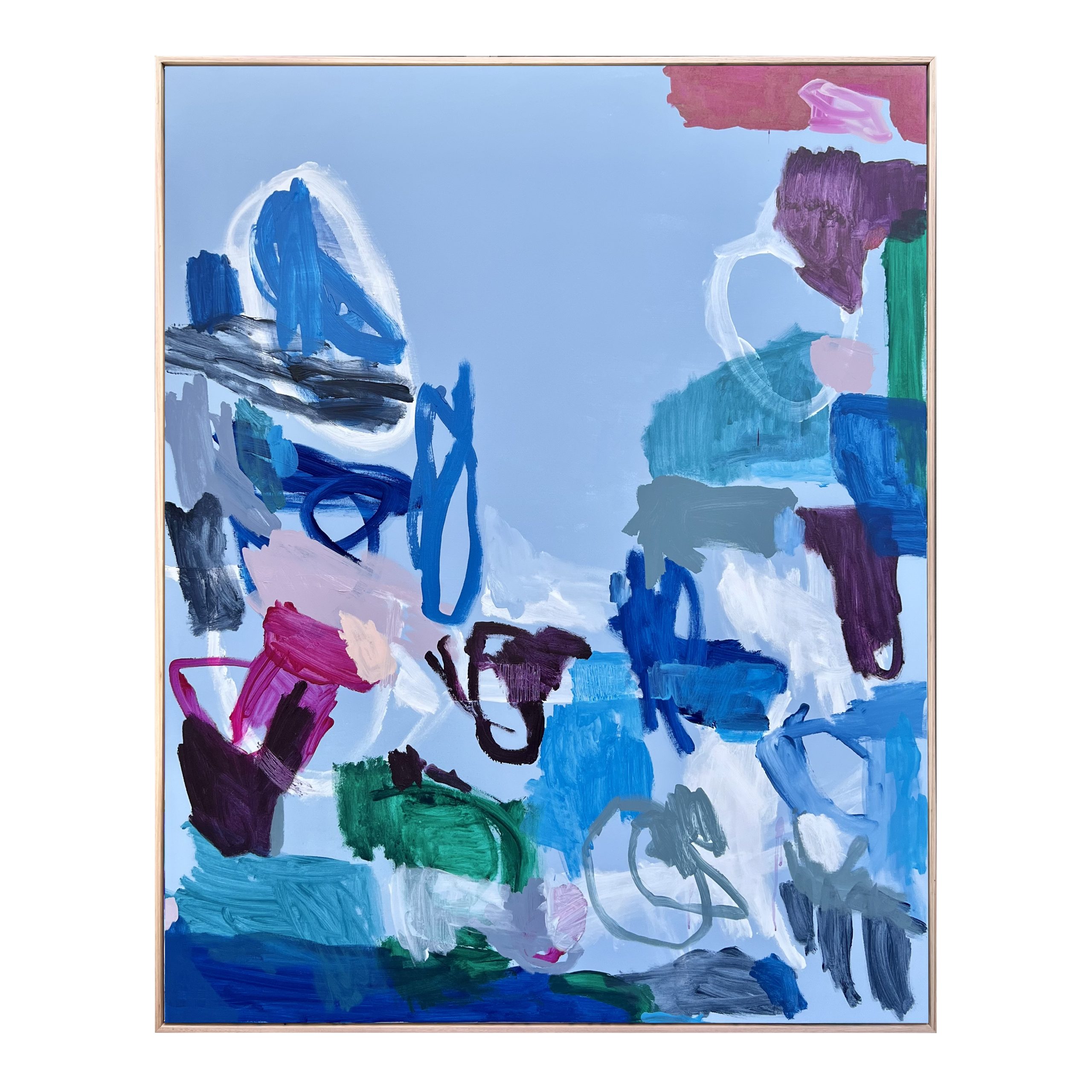 Make Me Yours Rebecca Koerting Blue Modern Abstract Frame