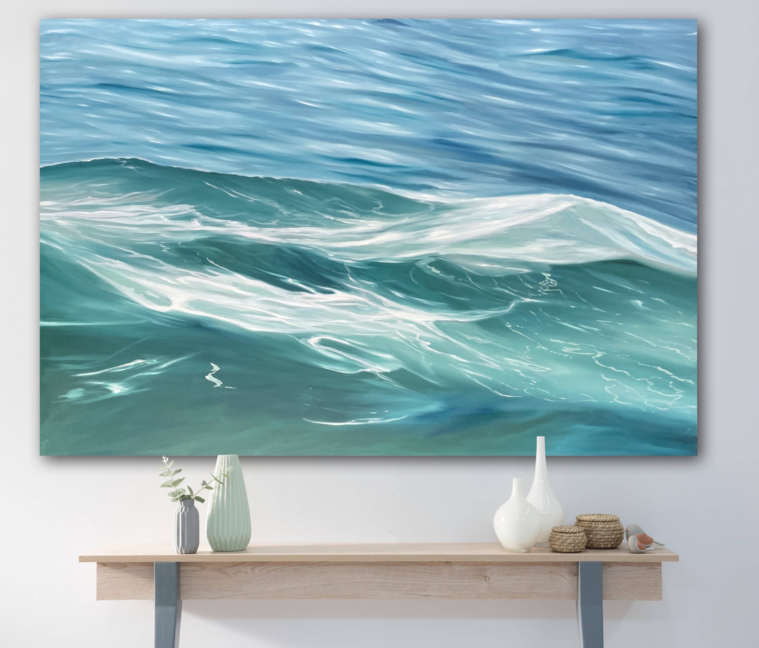 Alanah Jarvis Ocean Art Listening To The Sea Beach House Art