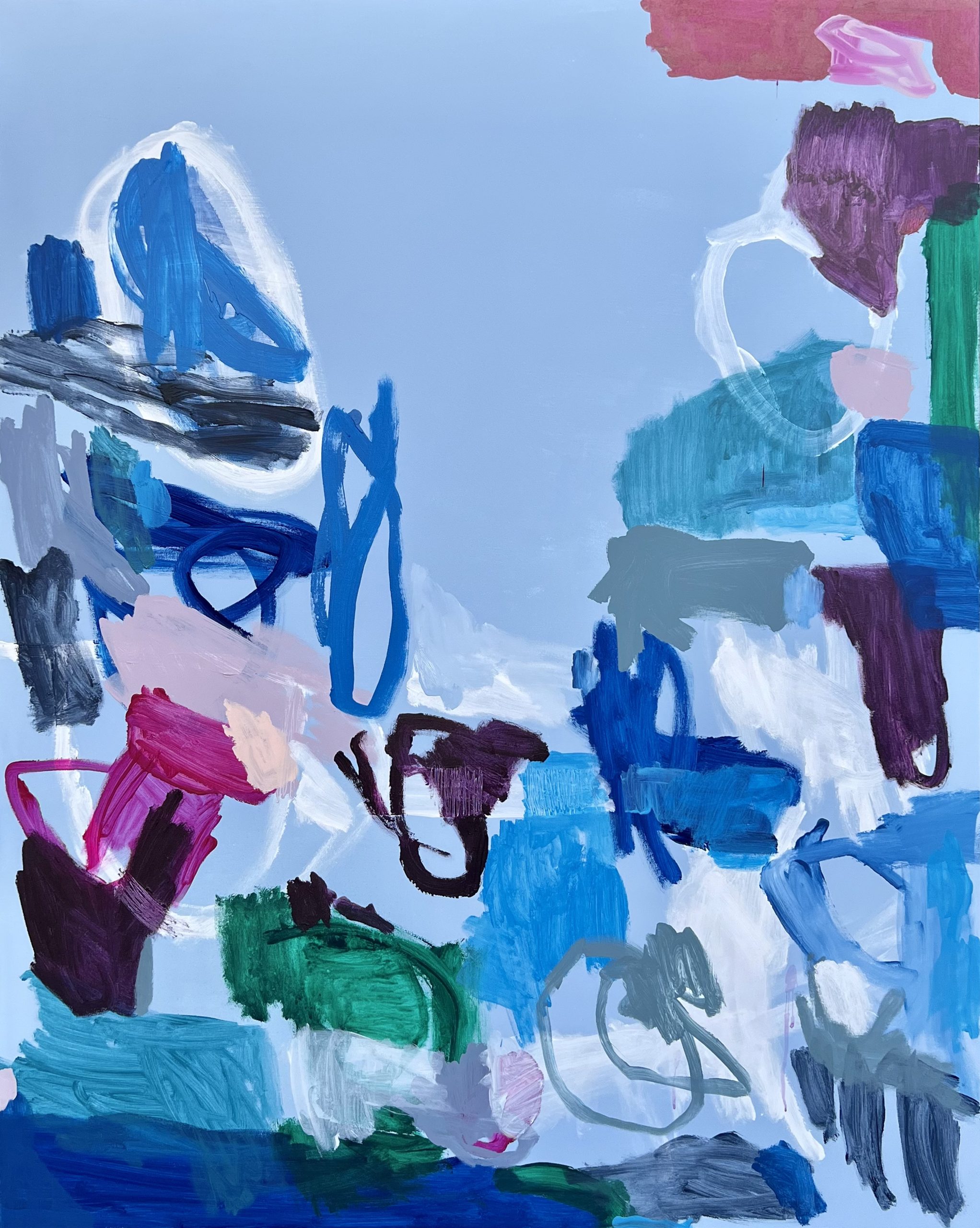 Make Me Yours Rebecca Koerting Blue Modern Abstract Primary Copy