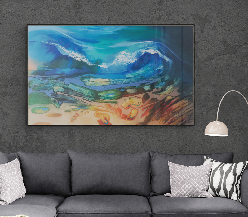 Living Room With Corner Sofa And Lamp (2)